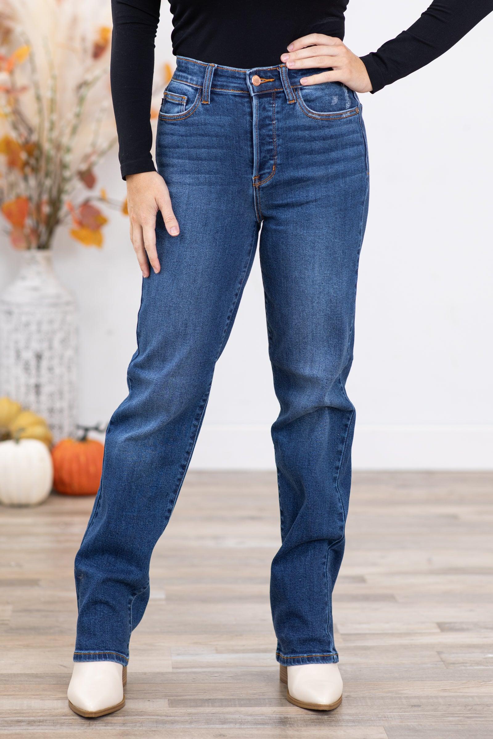 Judy Blue Hidden Button Fly Dad Fit Jeans Product Image
