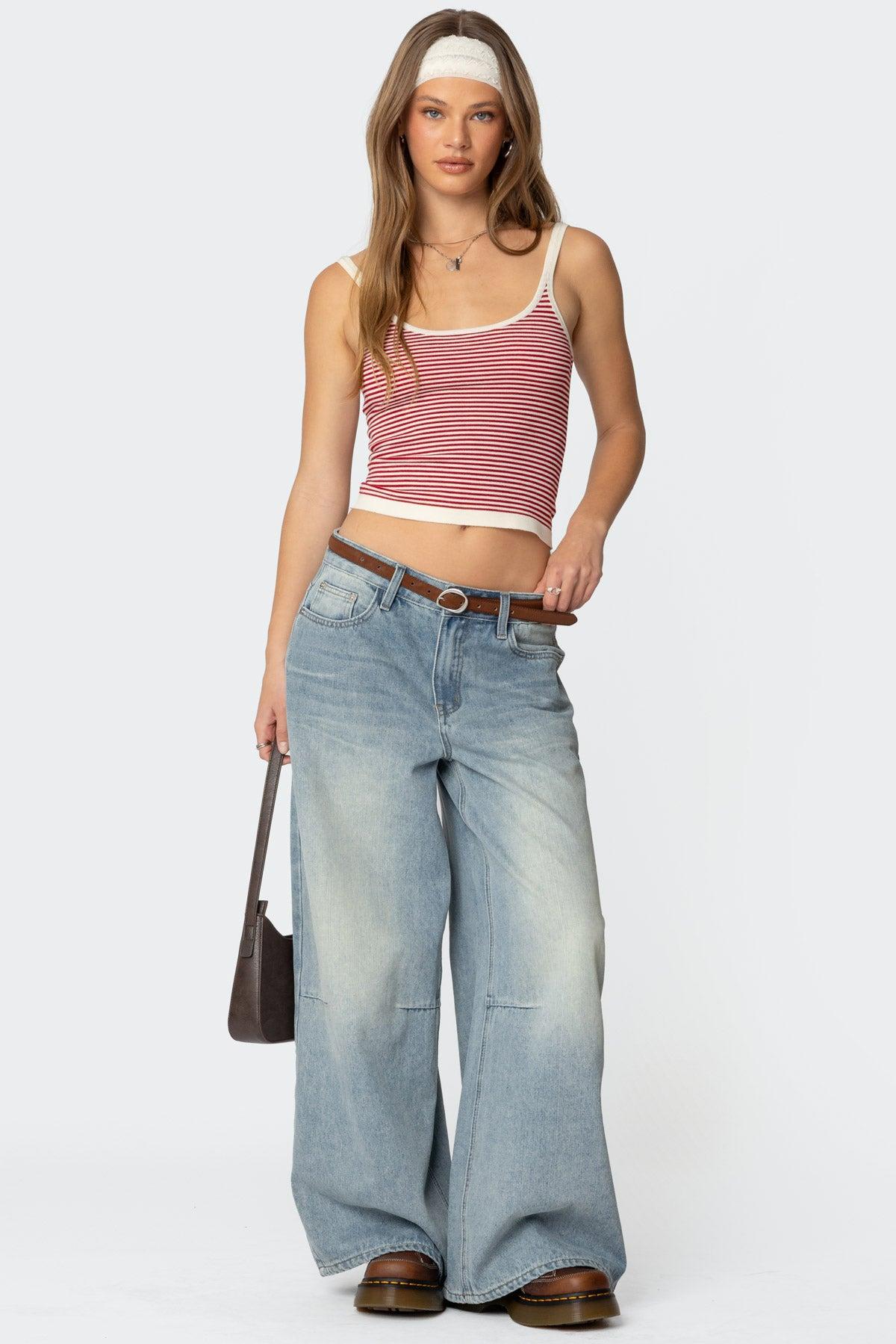 Saylor Striped Knit Tank Top Product Image