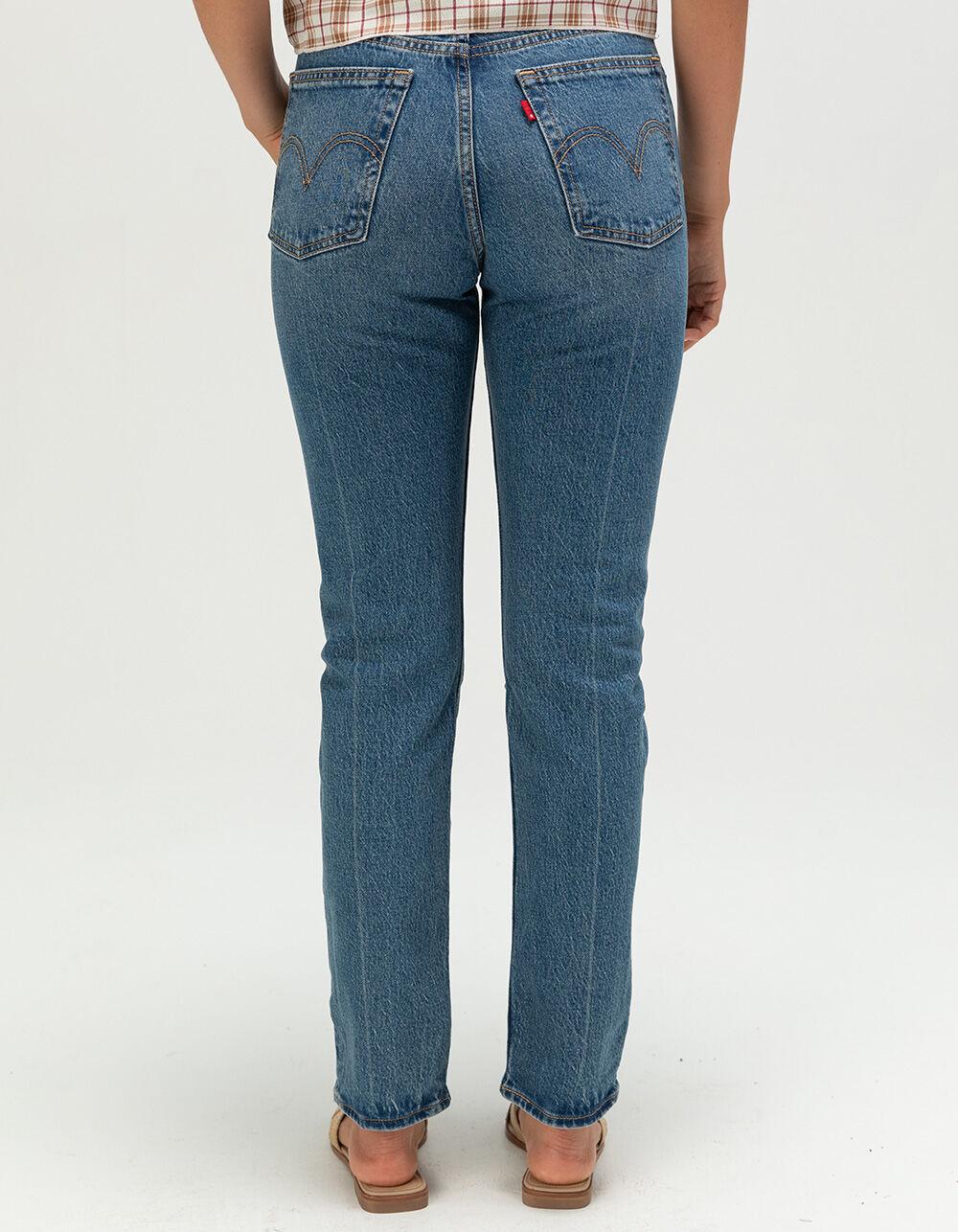 LEVI'S Premium Wedgie Slim Fit Womens Jeans - City Slim - MED BLAST Product Image