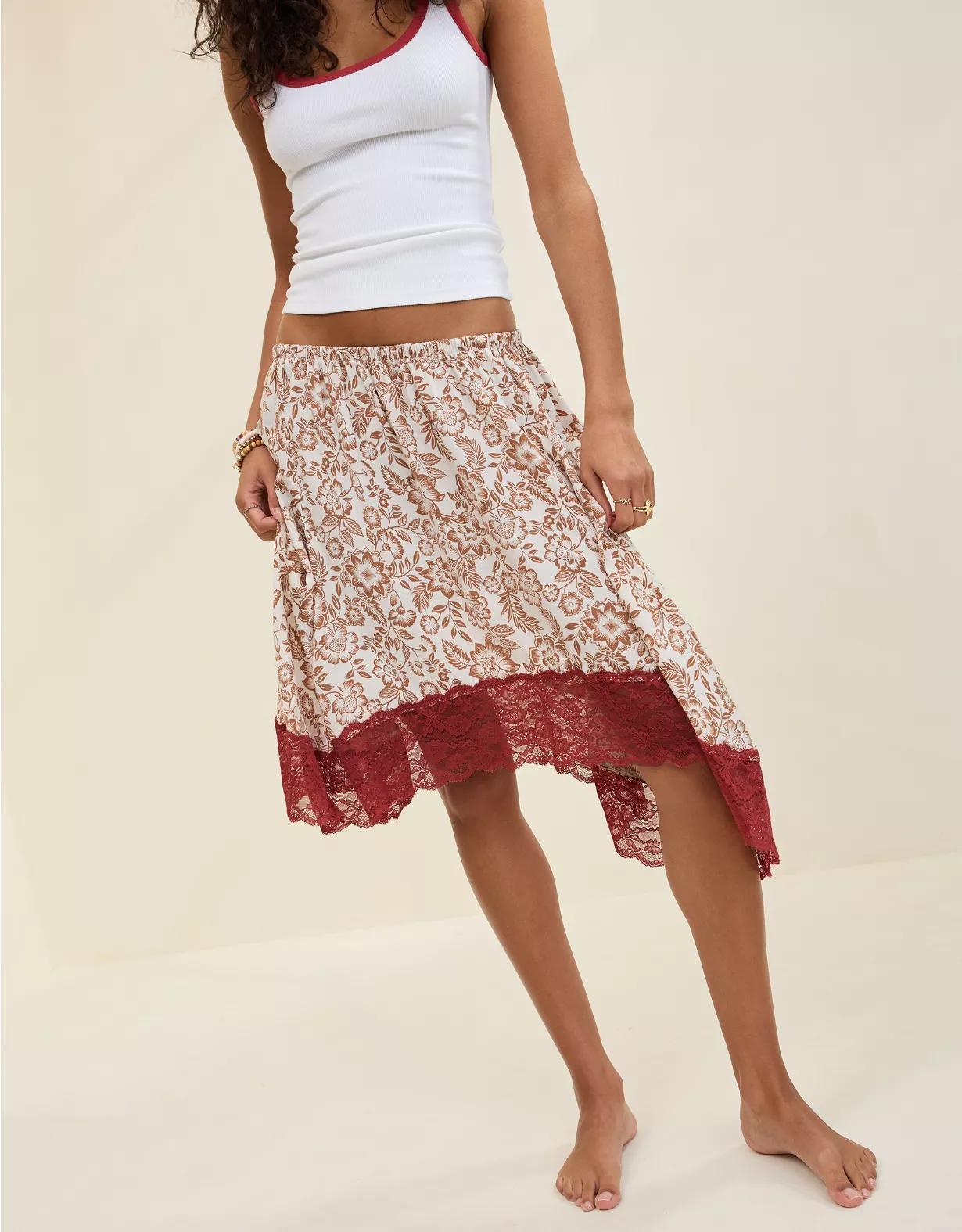 Aerie Handkerchief Midi Skirt Product Image