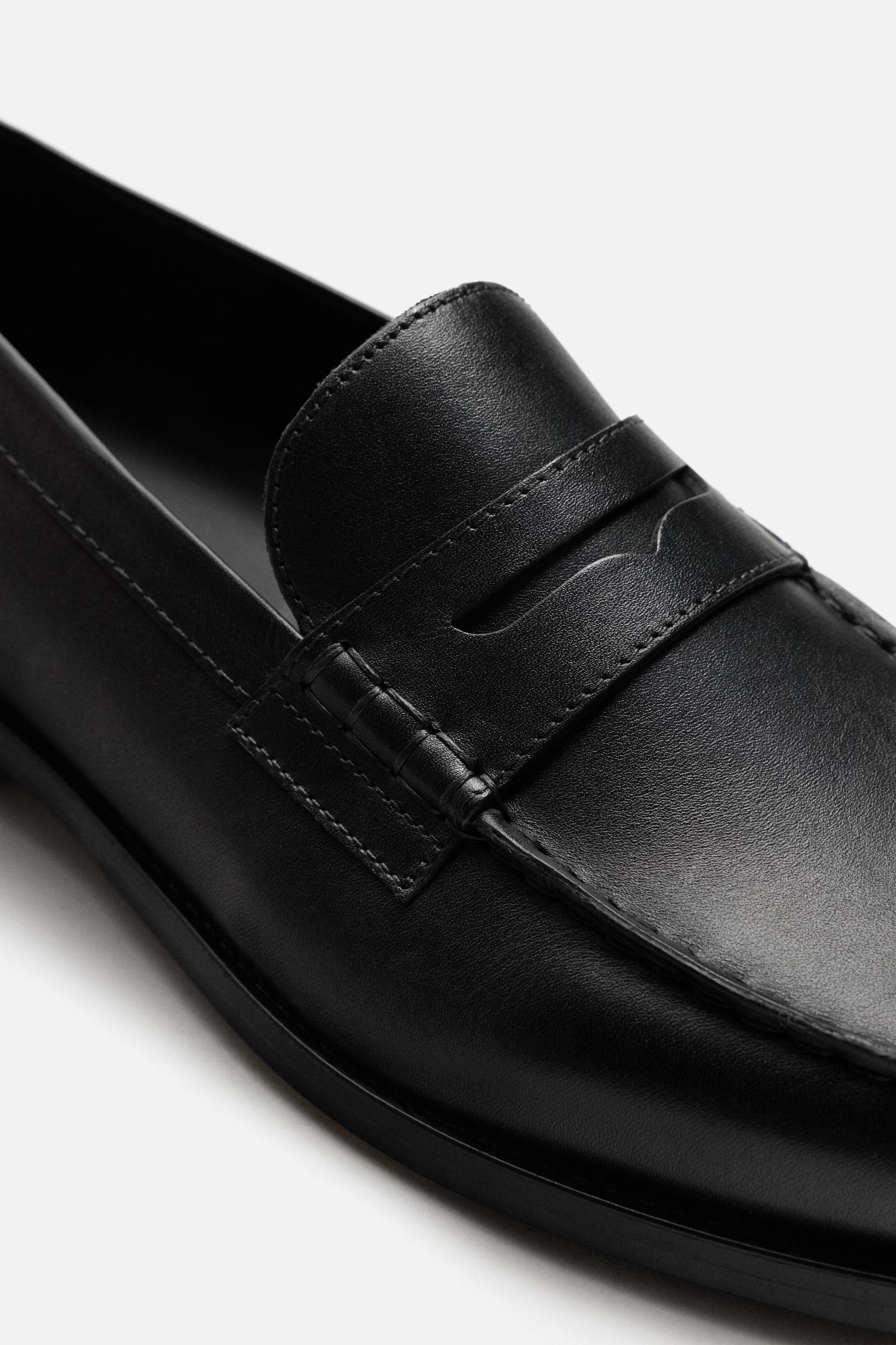 LEATHER PENNY LOAFERS Product Image