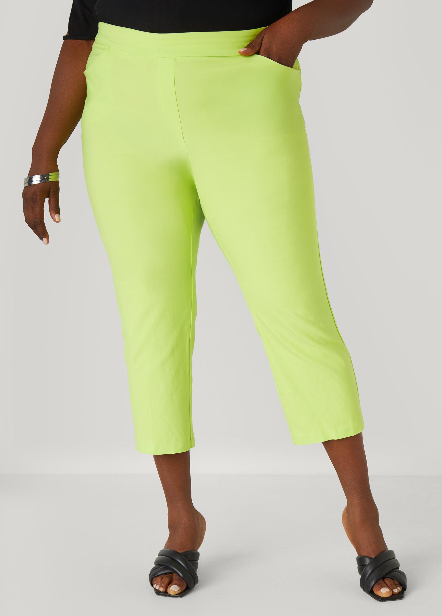 Plus Size Mid Rise Pull On Capris Ashley Stewart Product Image