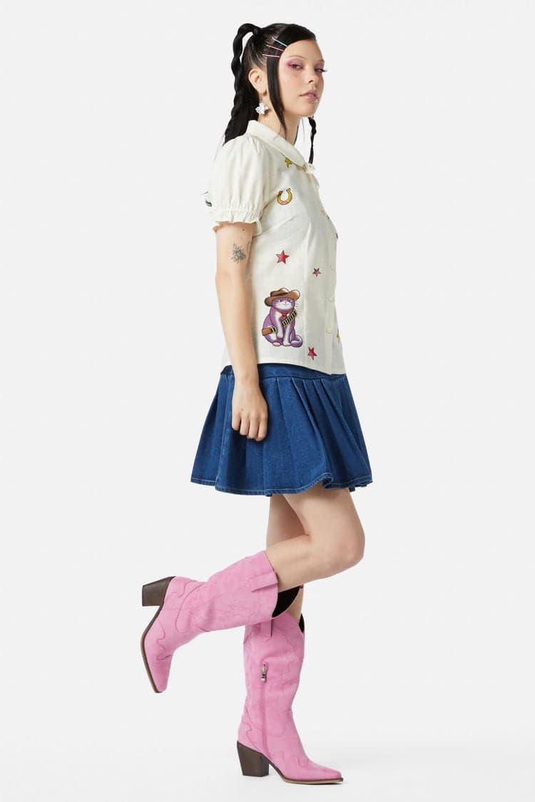 Meowdy Badge Blouse Product Image