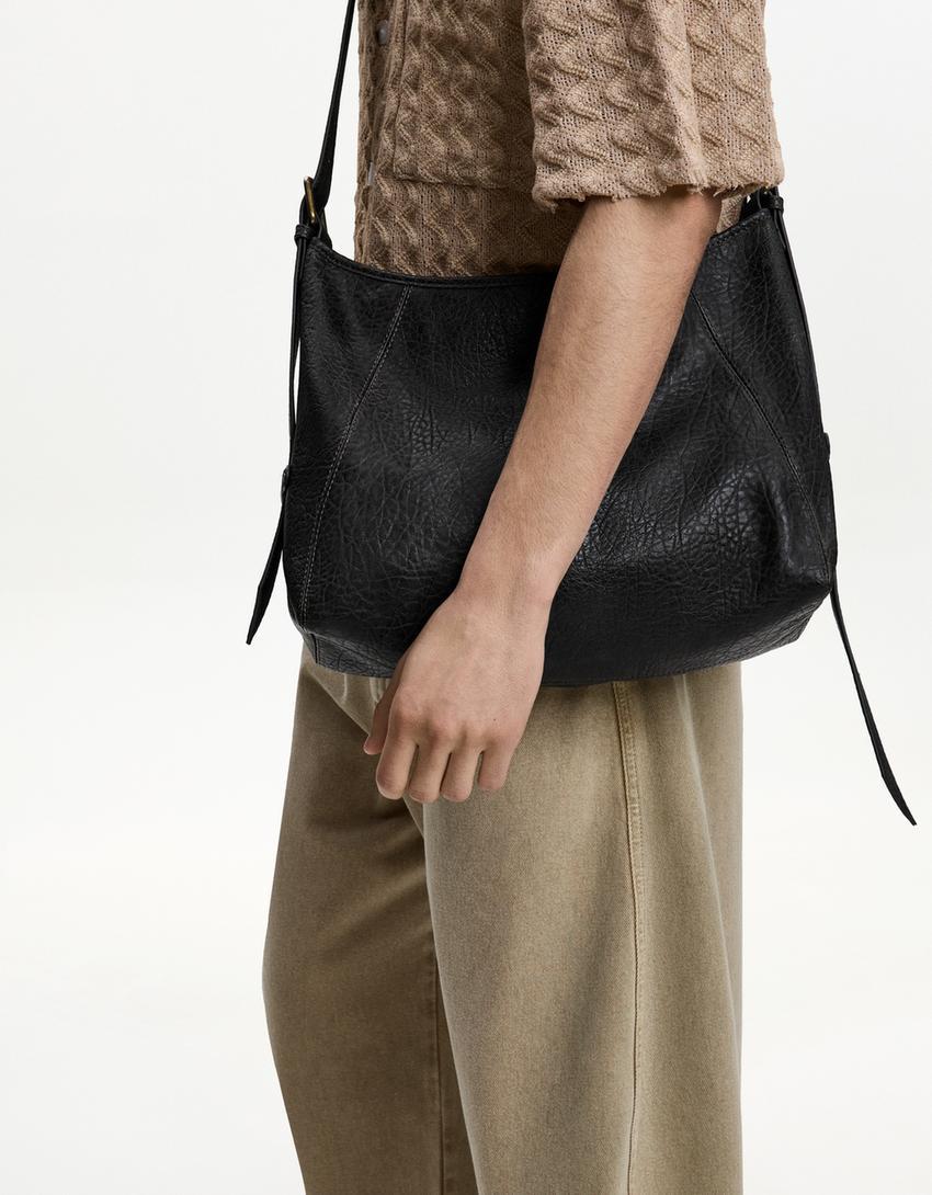 Leather effect crossover bag Product Image