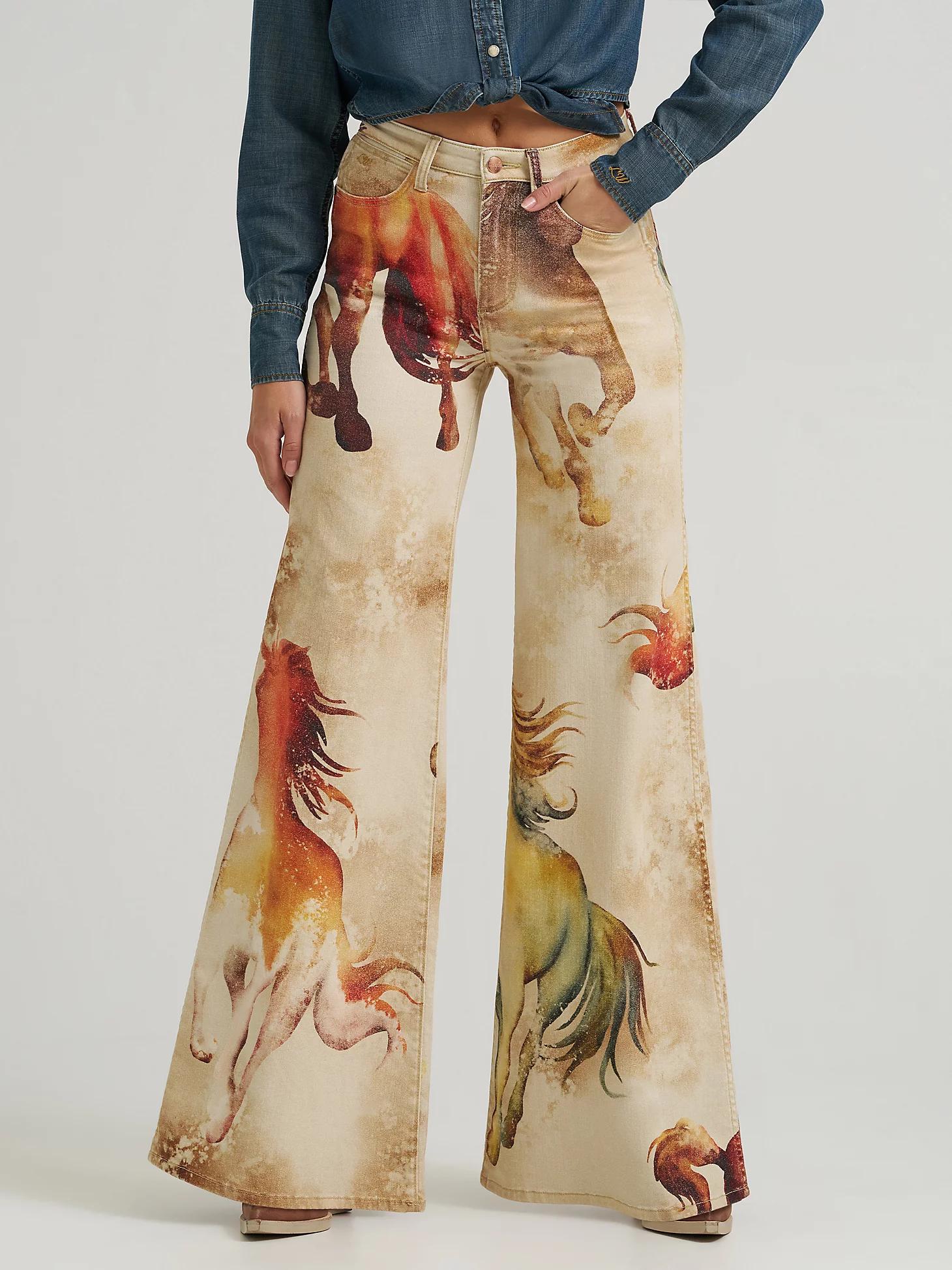 Wrangler x Lainey Wilson Horse Cheeky Wide Leg Jean | Women's JEANS | Wrangler® Product Image