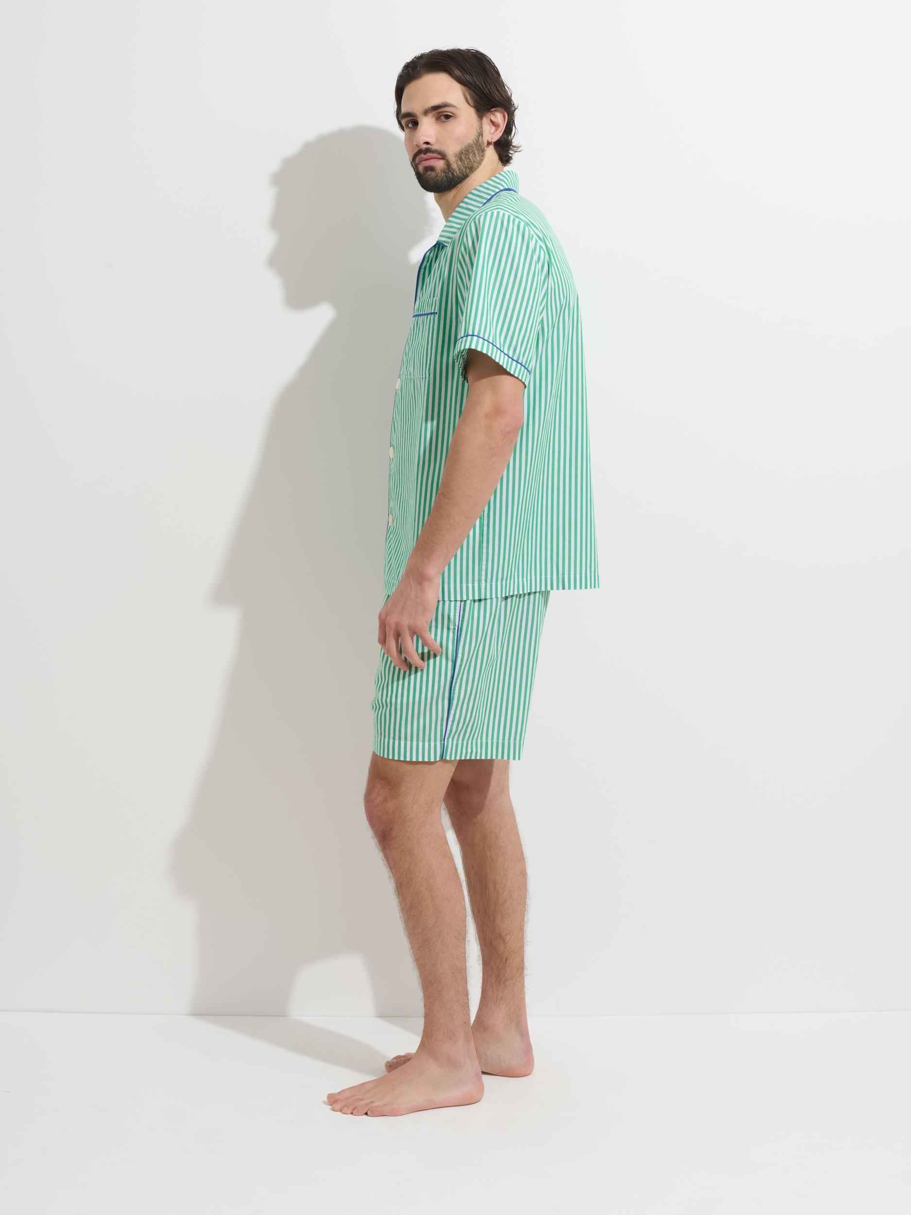 P'Jimmies Short Sleeve Sleep Shirt In Stripe Product Image
