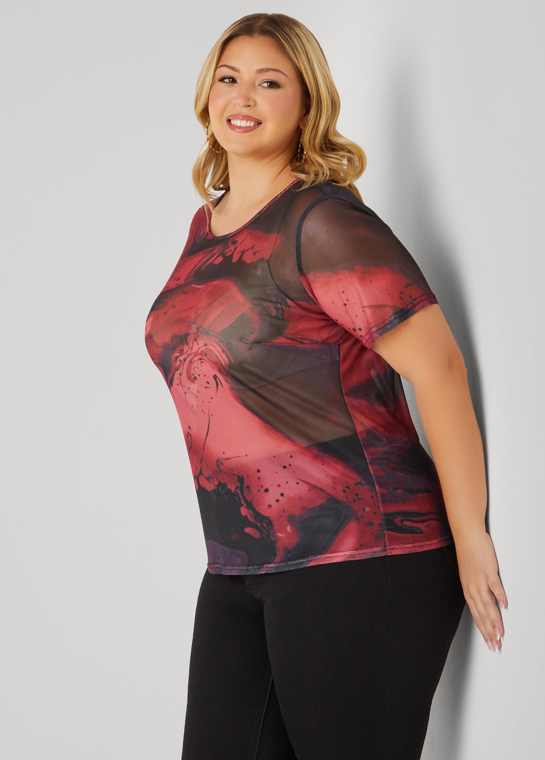 Printed Mesh Tee Product Image