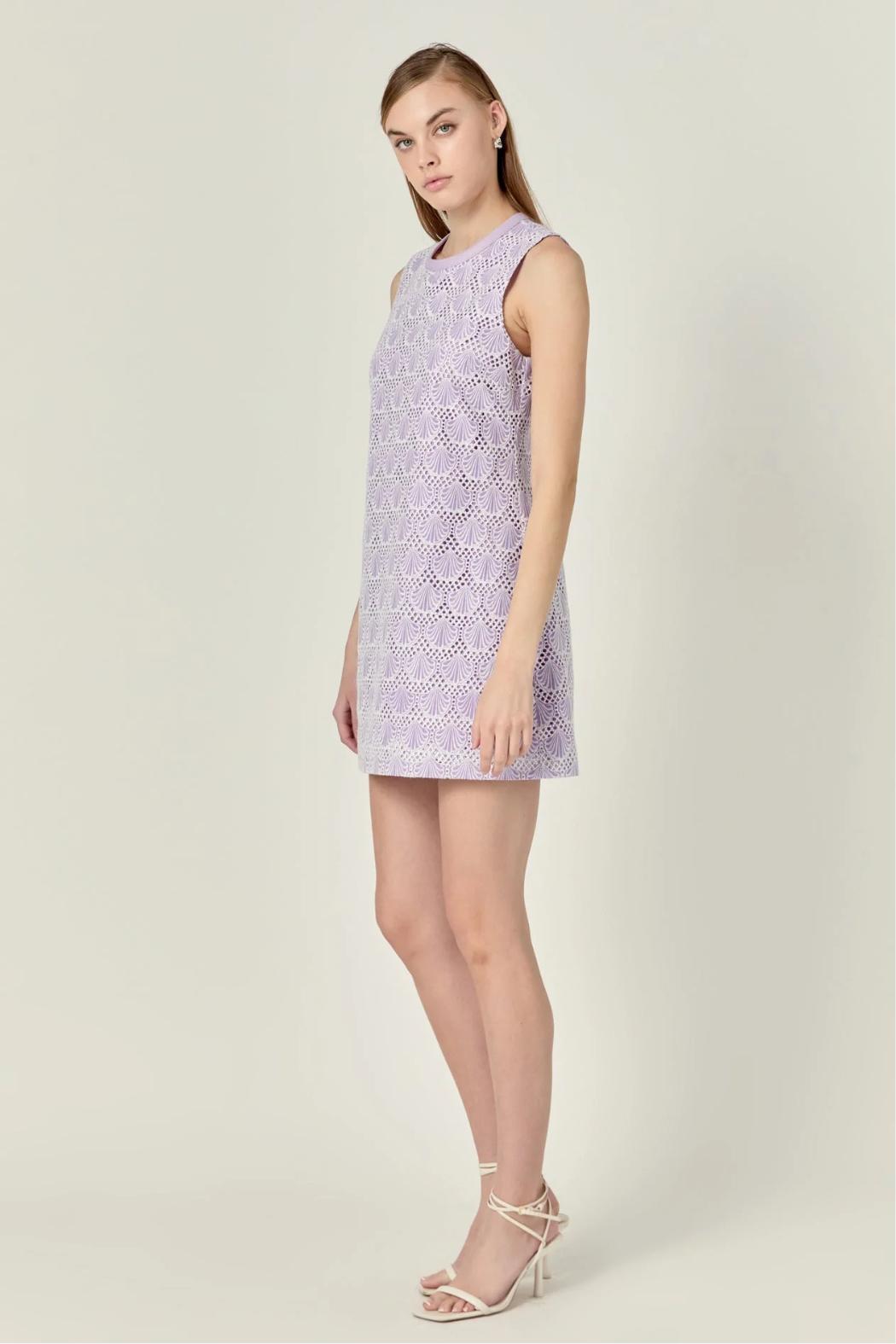 Crochet Lace Mini Dress Product Image