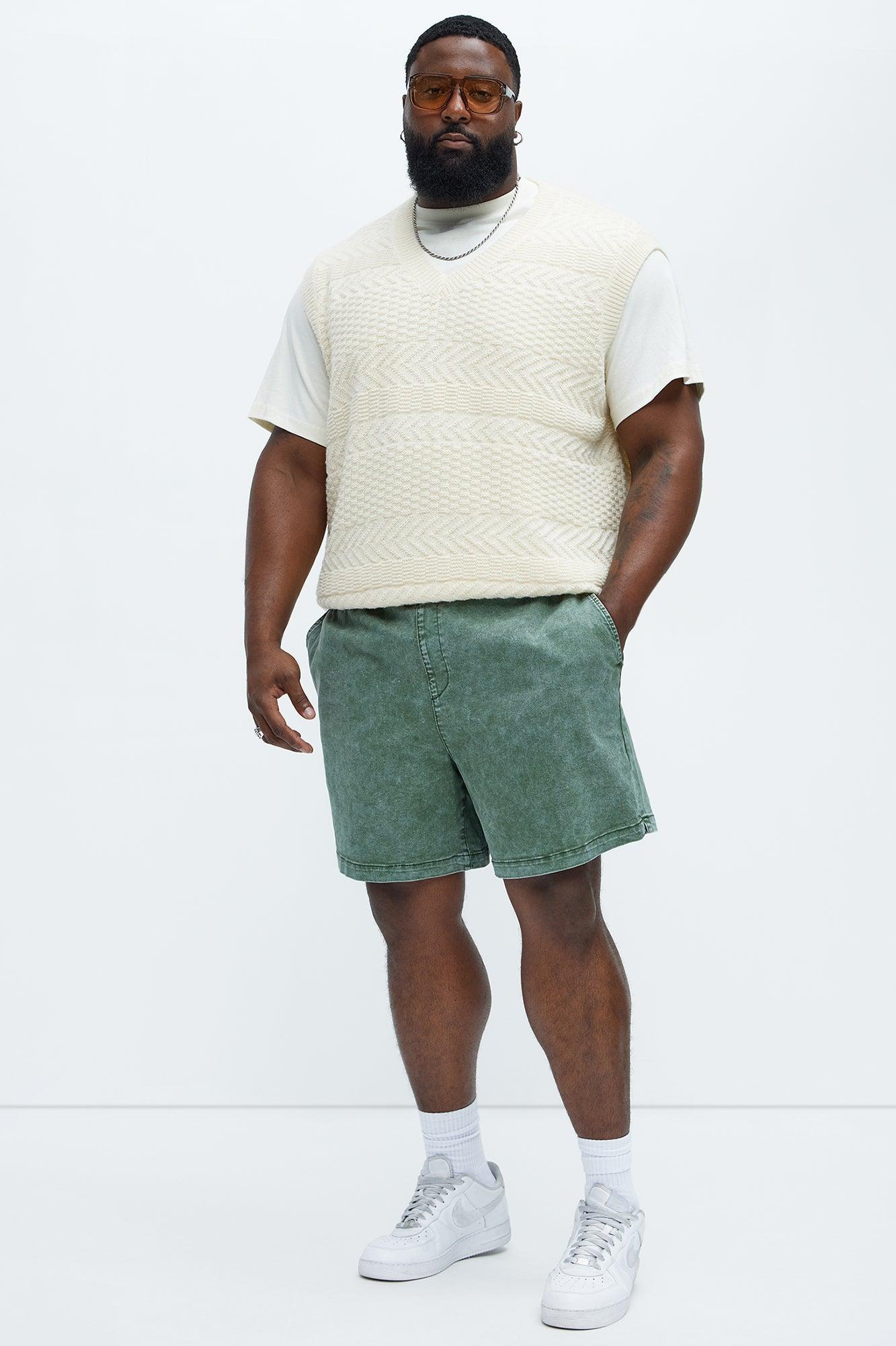Acidwash Volley Shorts - Green Product Image
