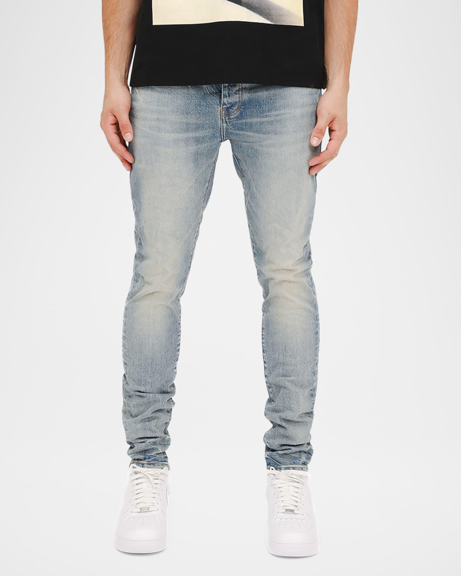 Men's Light-Wash Skinny Jeans Product Image