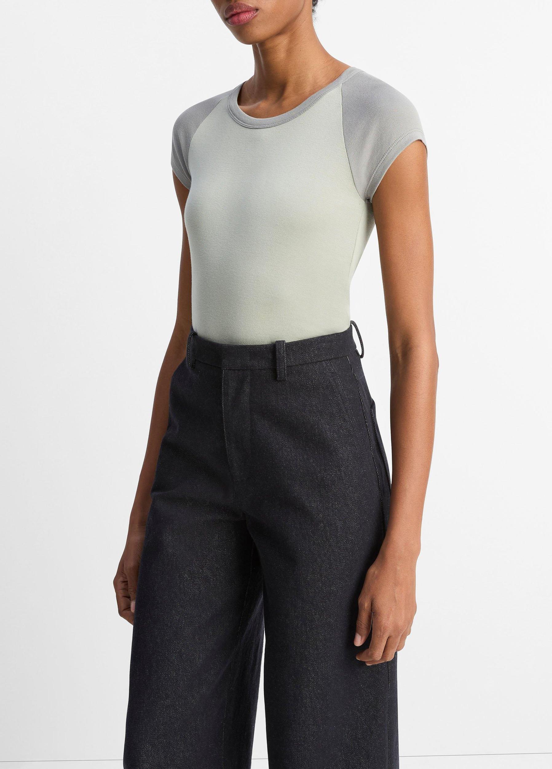 Colorblock Pima Cotton Raglan T-Shirt Product Image