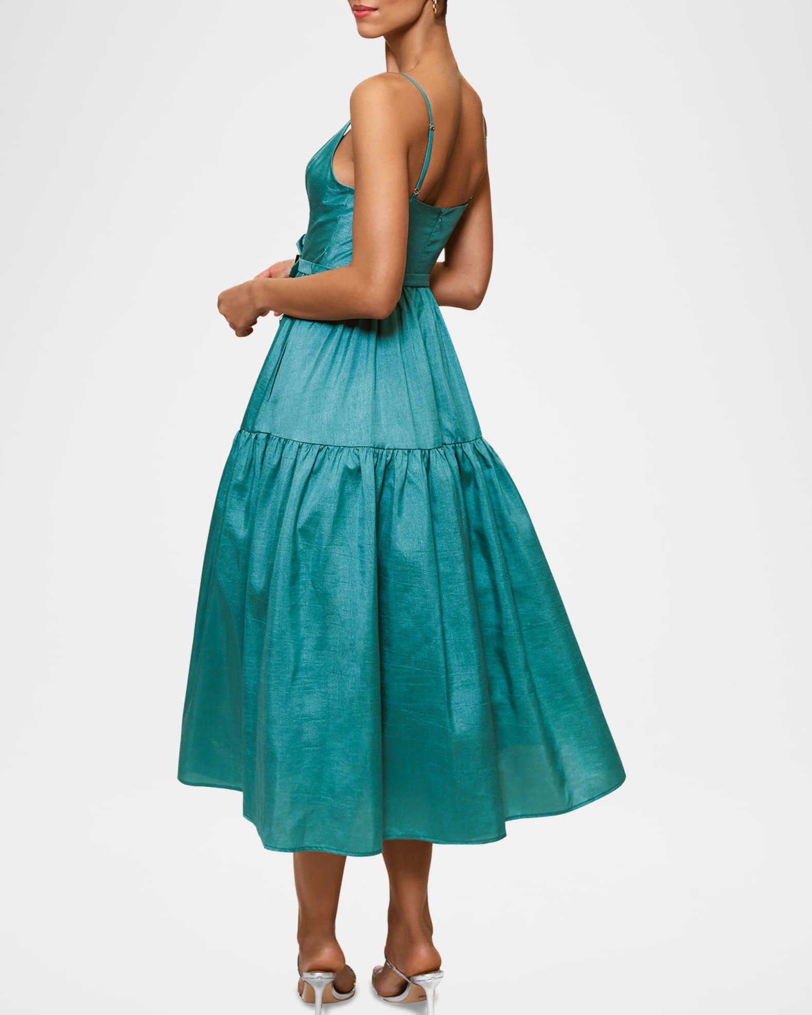 Atherton Belted Fit-&-Flare Midi Dress Product Image
