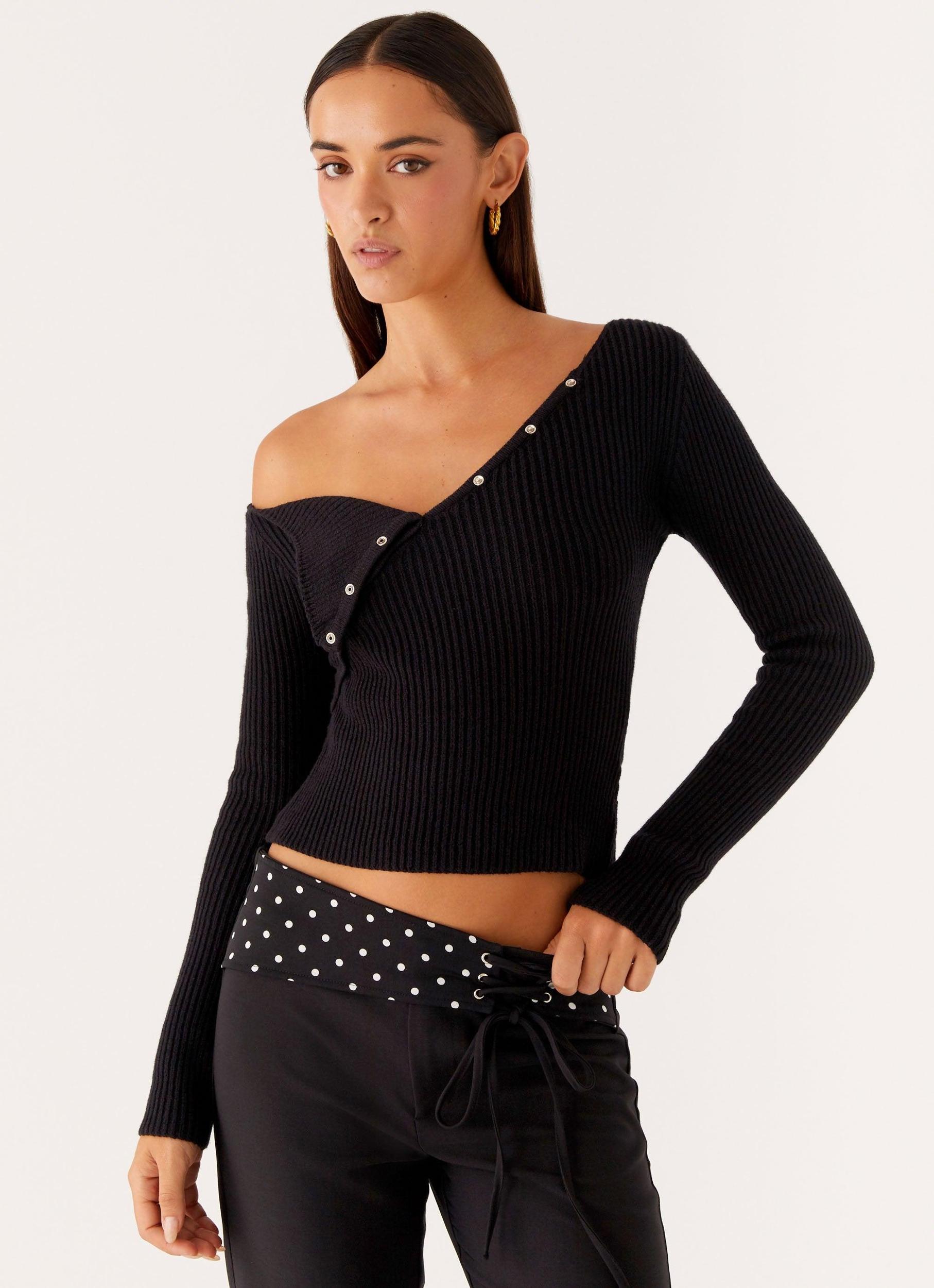 Waverly Knit Top - Black Product Image
