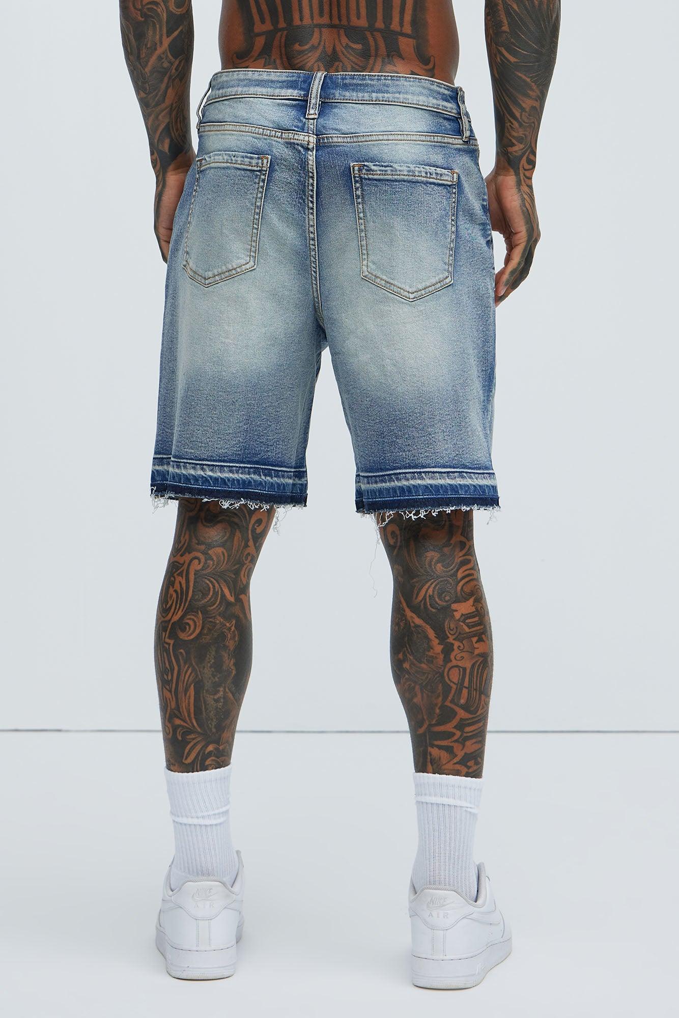Run Around Relaxed Denim Shorts - Medium Wash Product Image