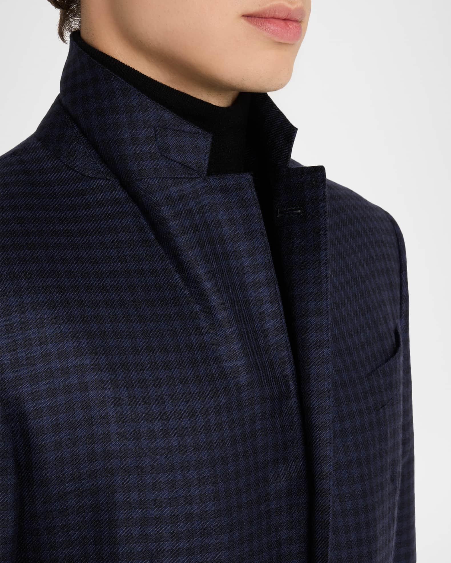 Men's Cashmere and Silk Tonal Check Sport Coat Product Image