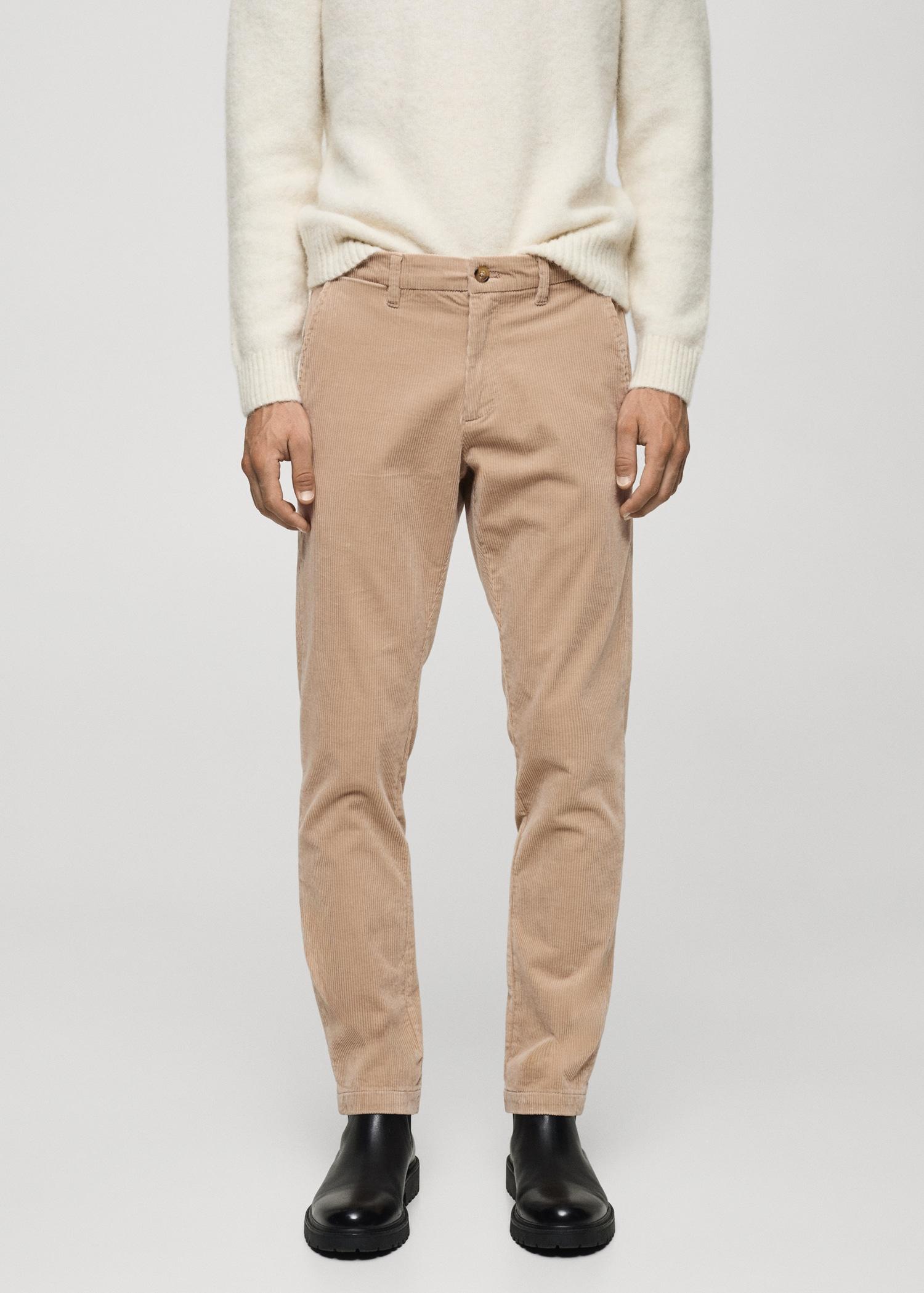 Corduroy slim-fit pants - Men | MANGO USA Product Image