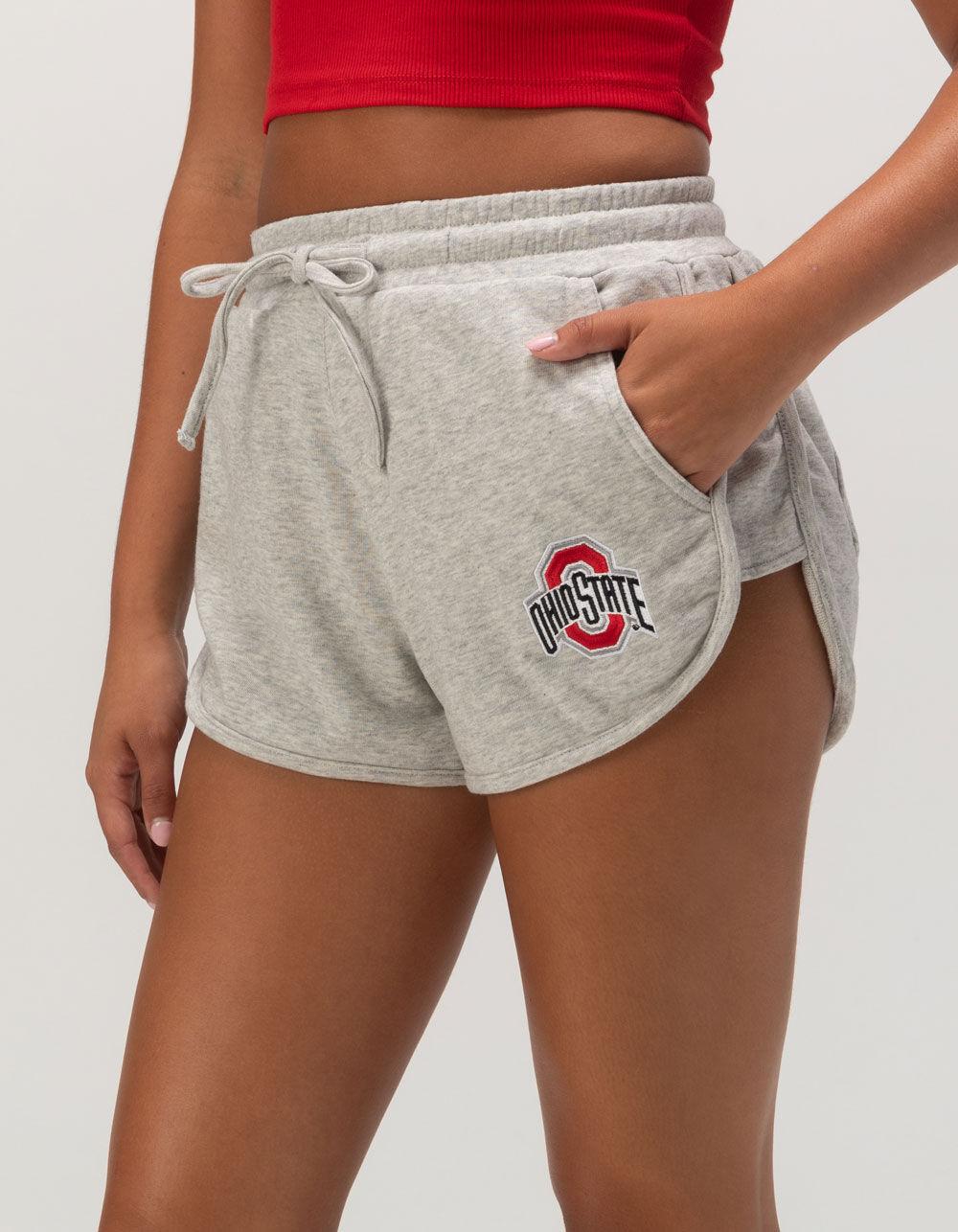 HYPE AND VICE Ohio State University Womens Shorts - HEATHER GRAY Product Image