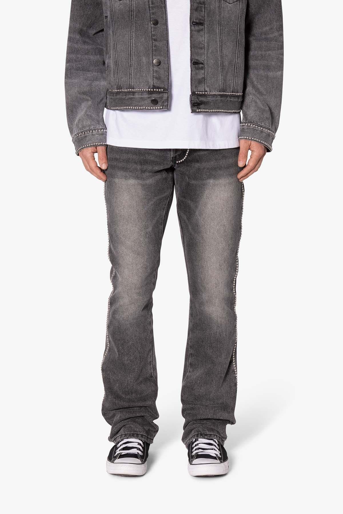 B661 Flat Studded Flare Denim - Vintage Black Product Image