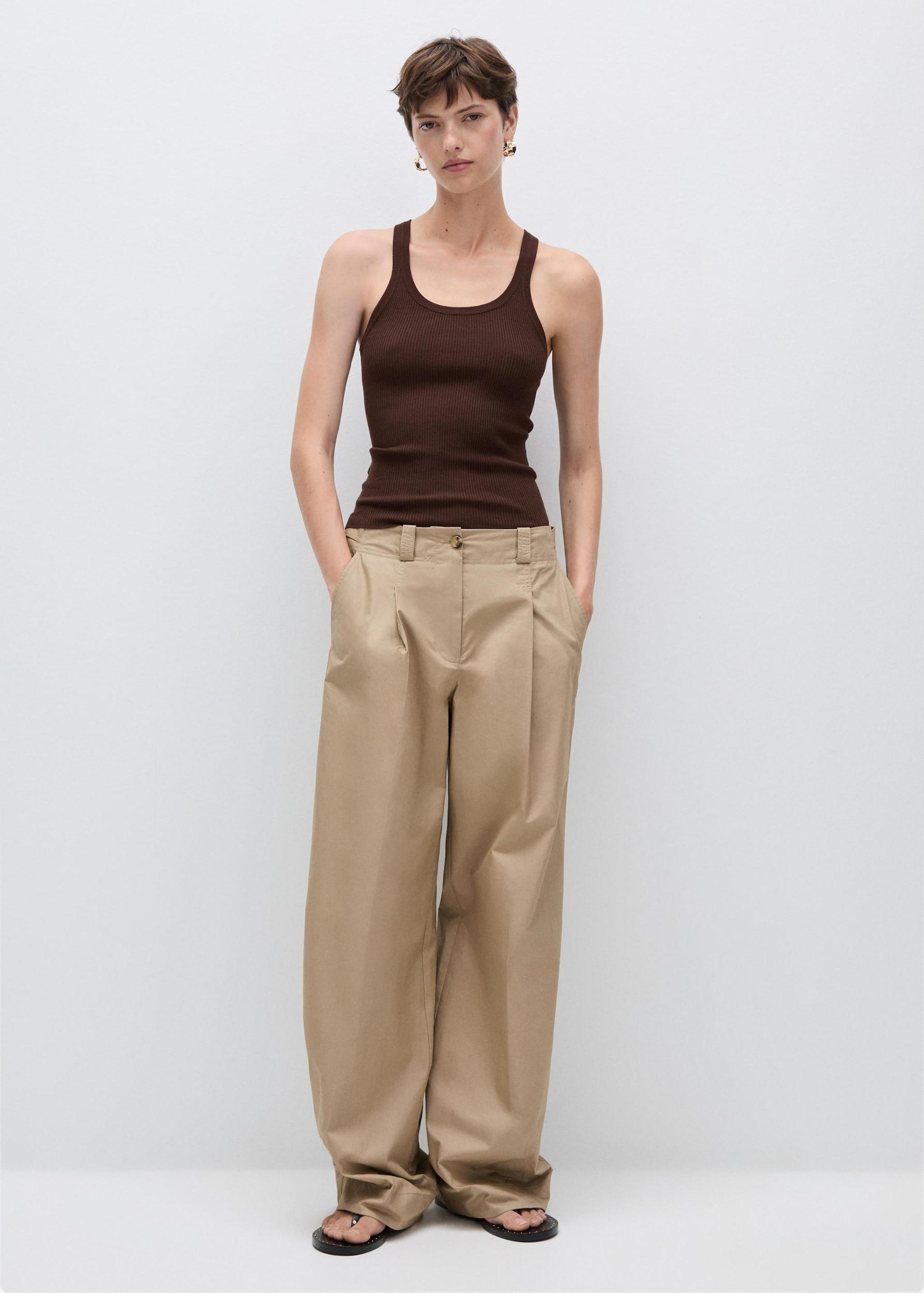 Knit strap top - Women | MANGO USA Product Image