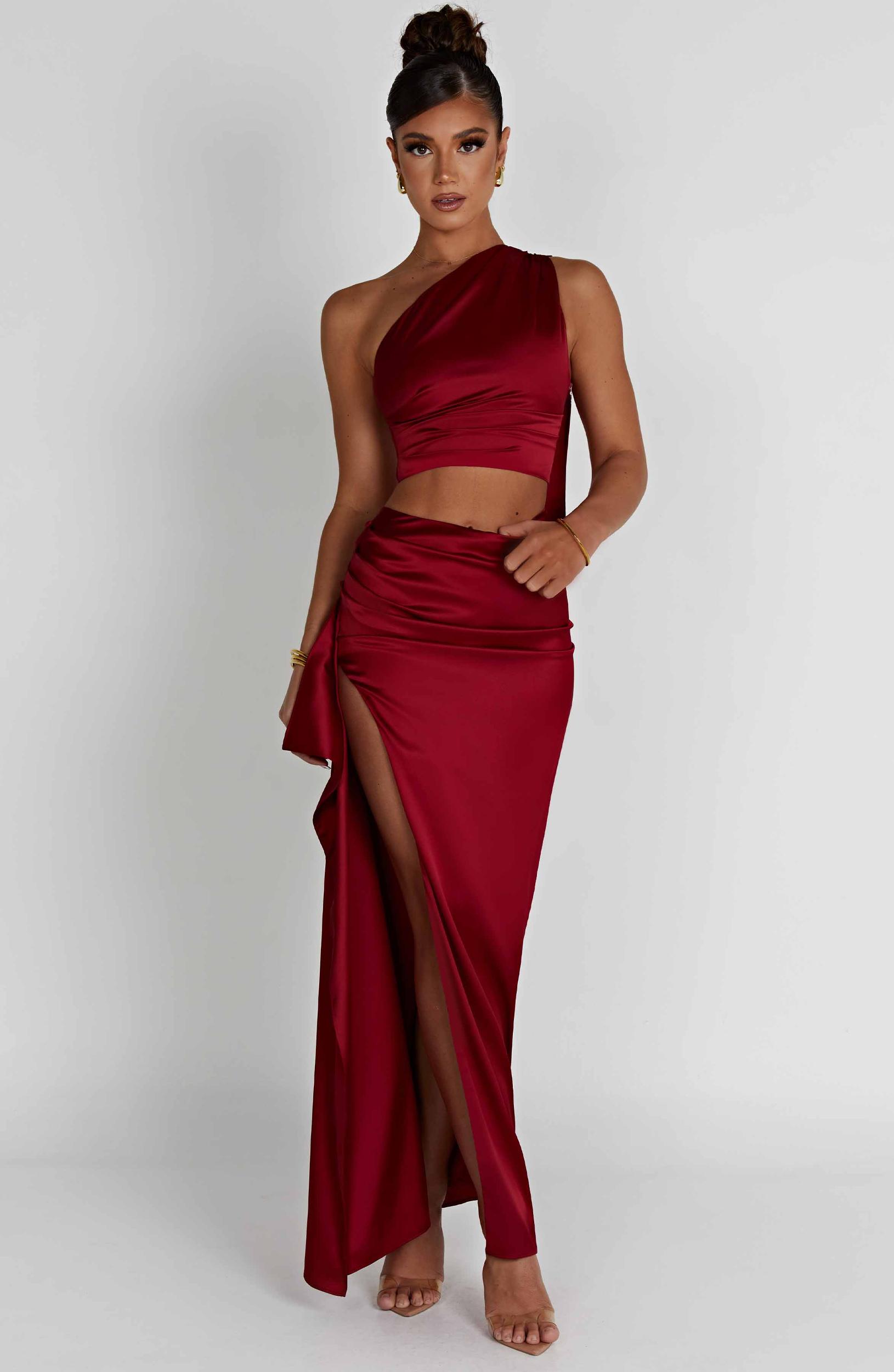 Halsey Maxi Skirt - Wine Product Image