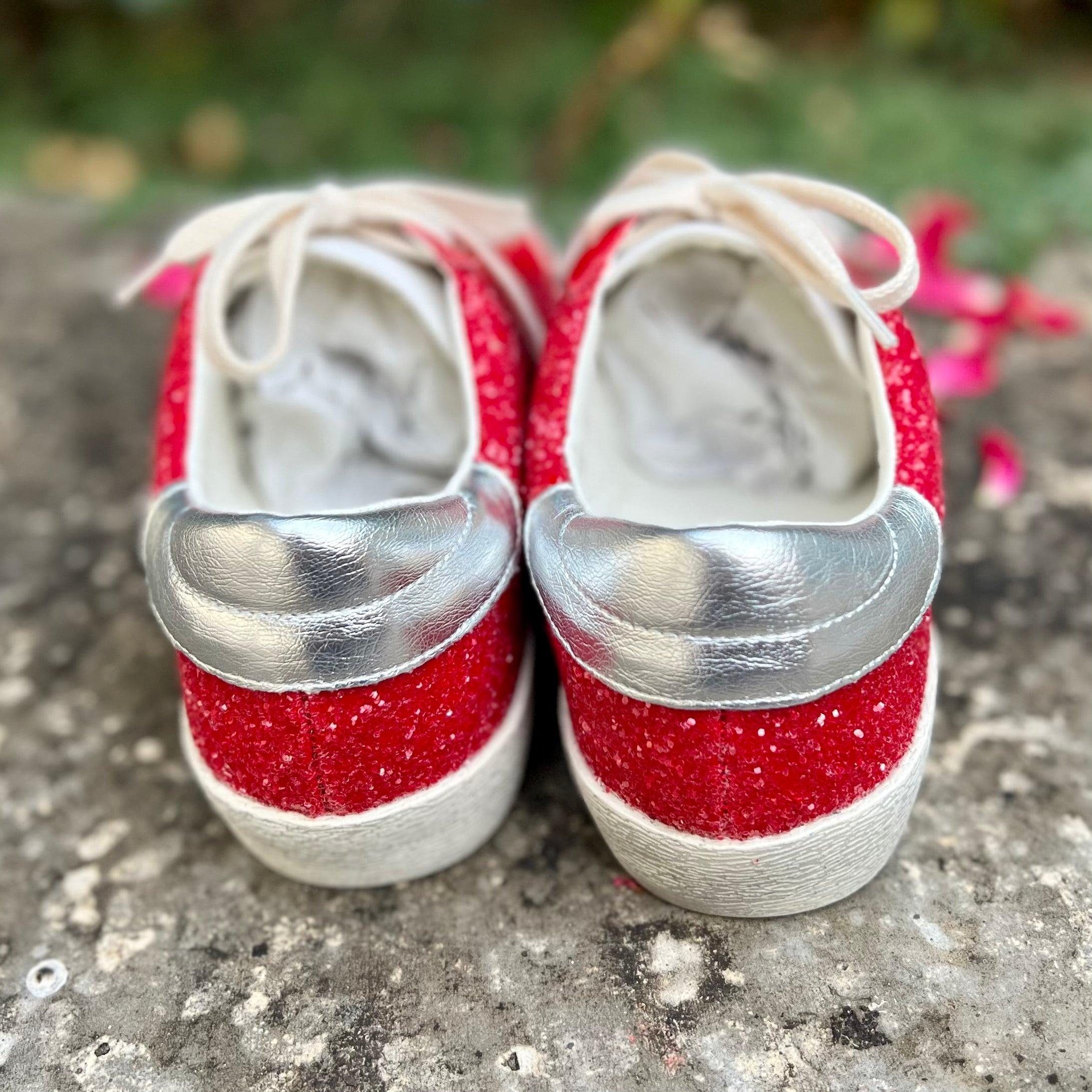 Red Glazed Star Sneakers Product Image