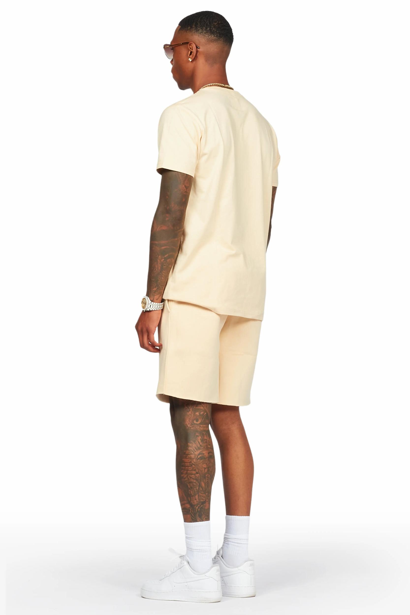 Tabor Beige T-Shirt/Short Set Male Product Image