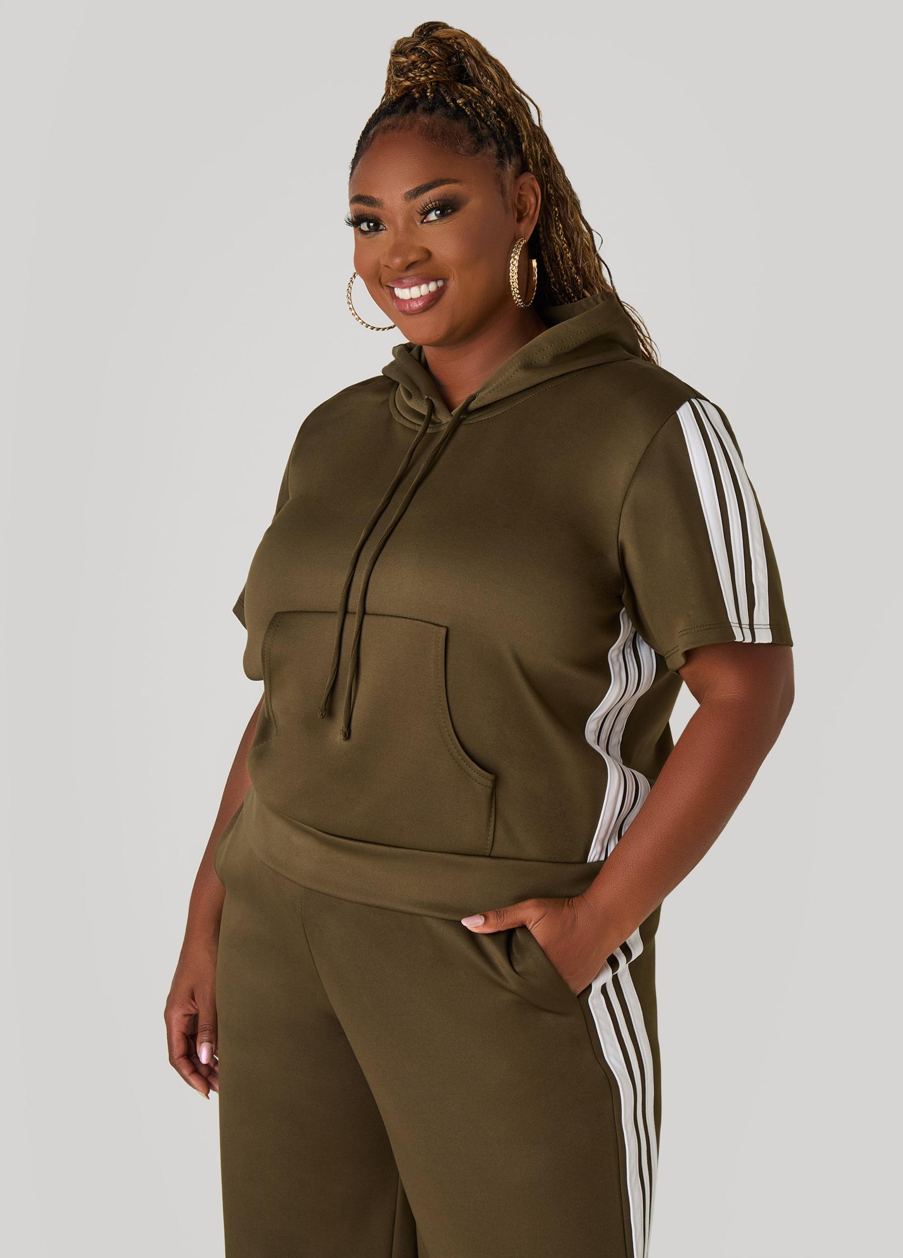 Hooded Stripe Trimmed Pullover Product Image