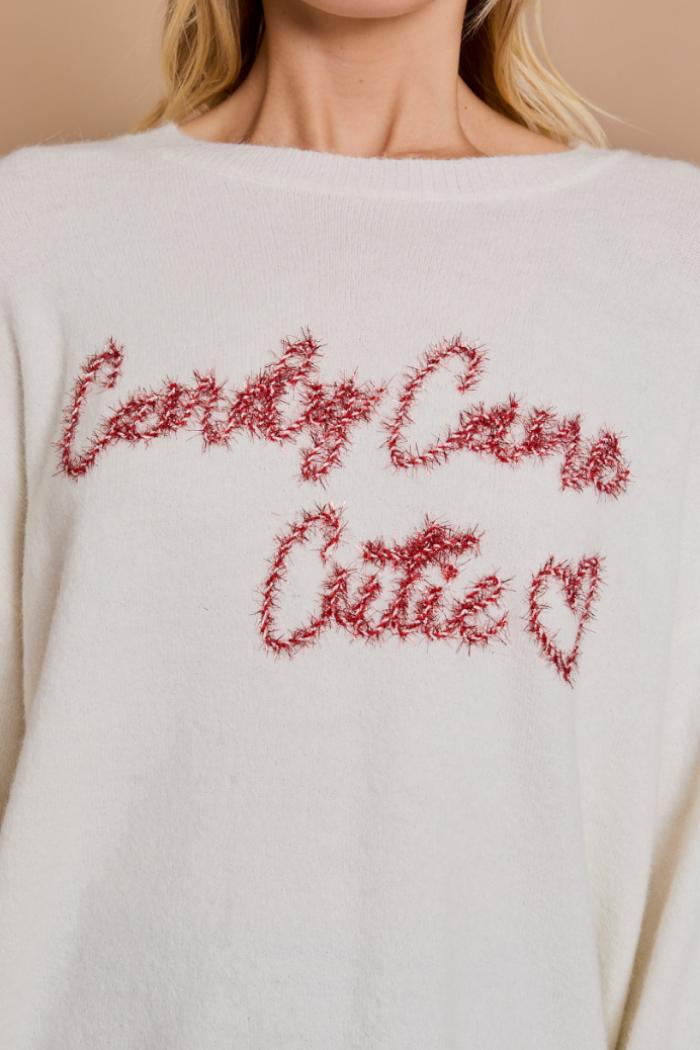 Candy Cane Cutie Sweater Product Image