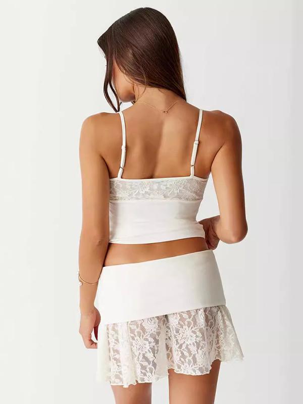 Mesh Lace Small Suspender Belt Two Piece Product Image