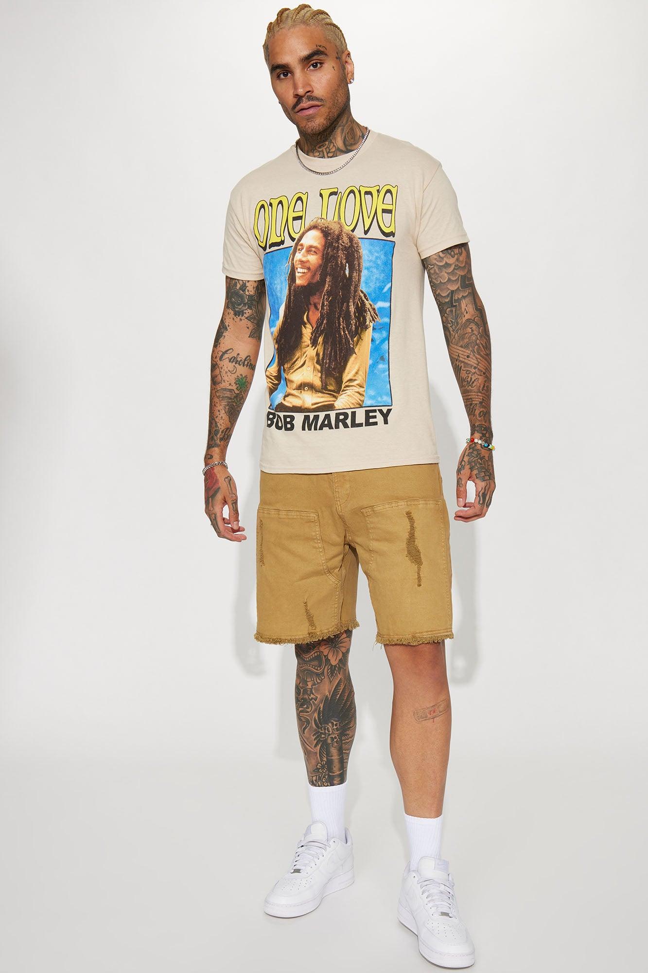 One Love Bob Marley Short Sleeve Tee - Sand Product Image