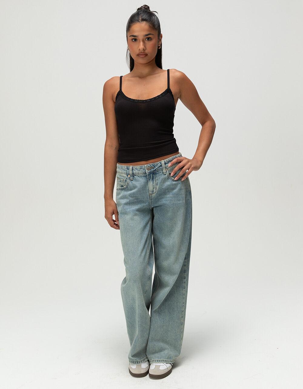 TILLYS Womens Lace Trim Cami - BLACK Product Image