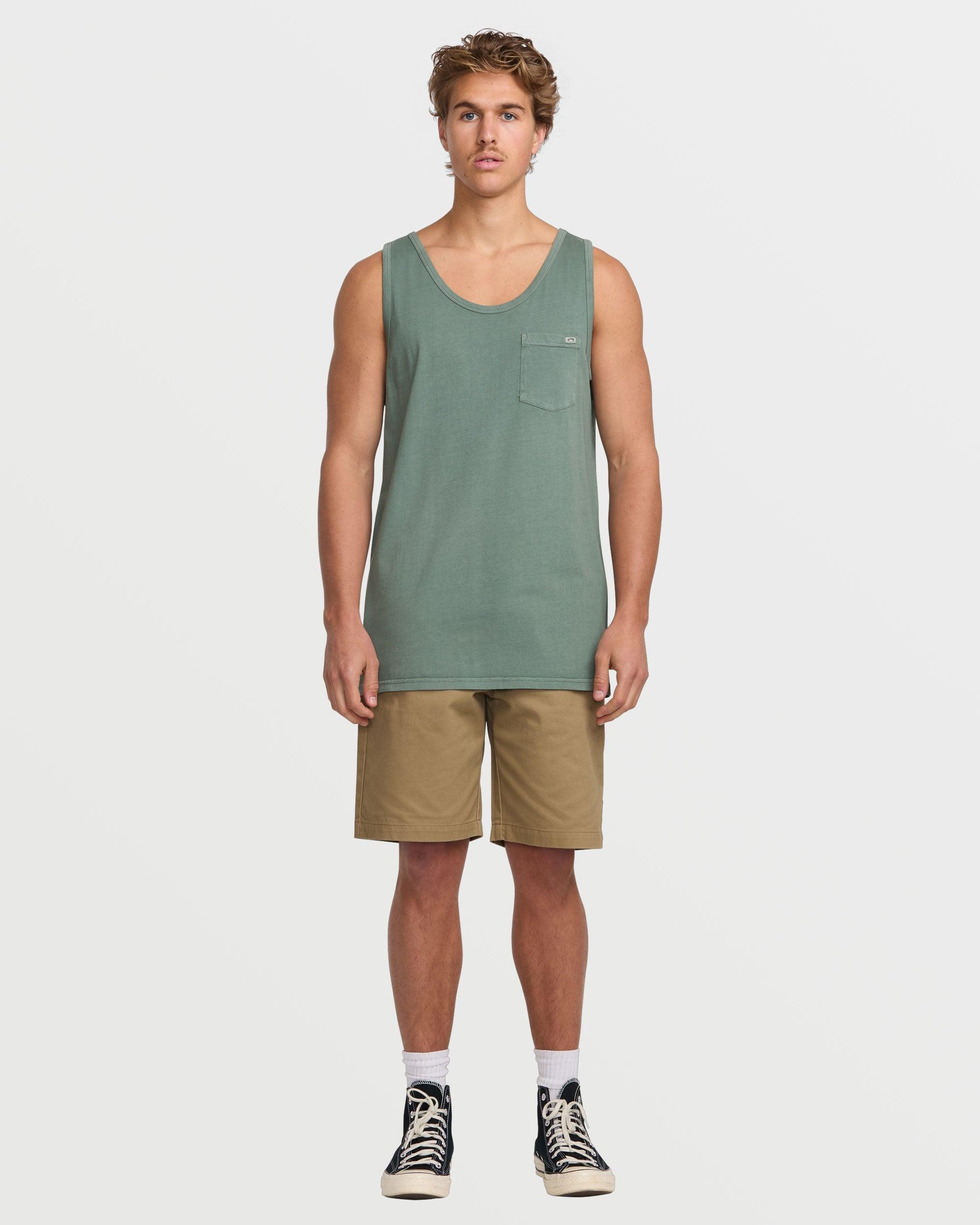 Essential Premium Wave Wash Tank - Dark Slate Male Product Image