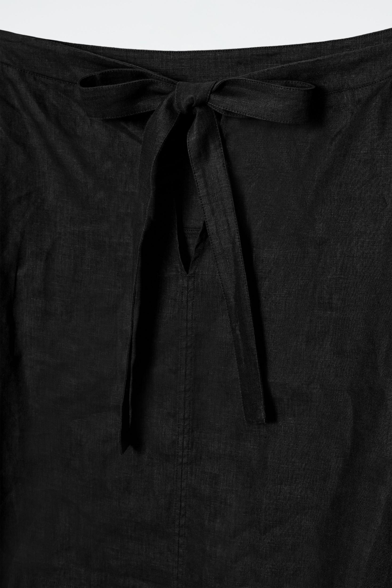 TIE-DETAIL LINEN BLOUSE Product Image