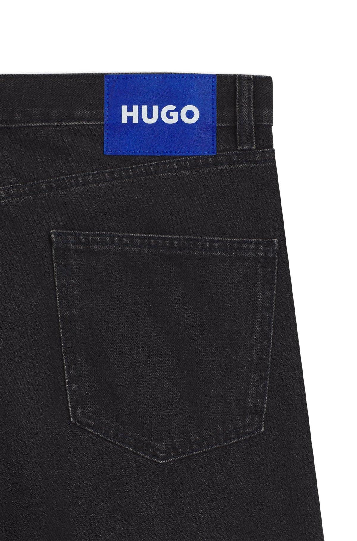 Regular-fit jeans in black denim Product Image
