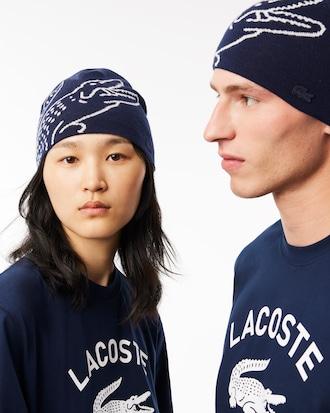 Wool Jacquard Crocodile Beanie Product Image