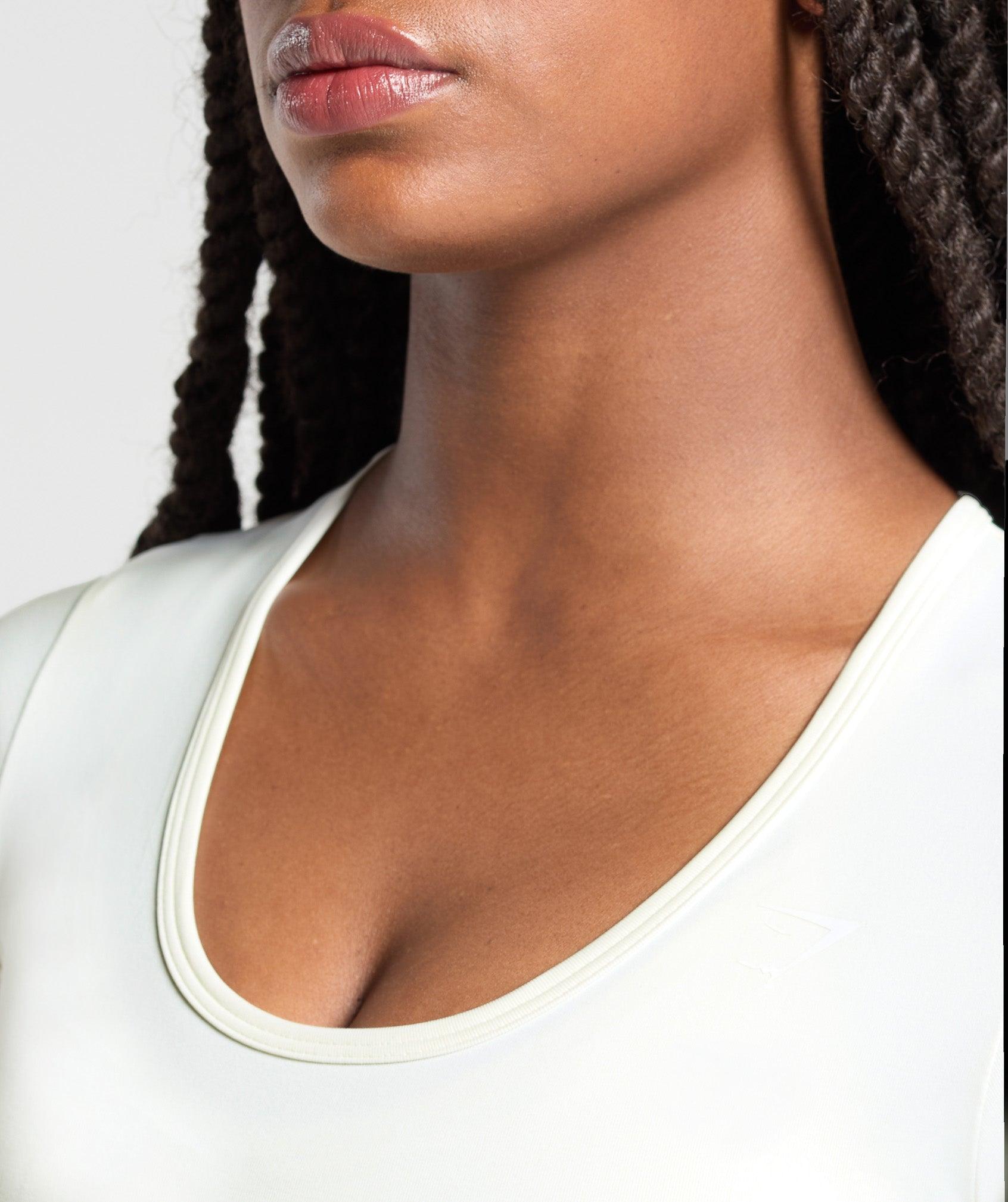 Gymshark Everyday Seamless Tight Fit Crew Neck Tee - Soft White Female Product Image