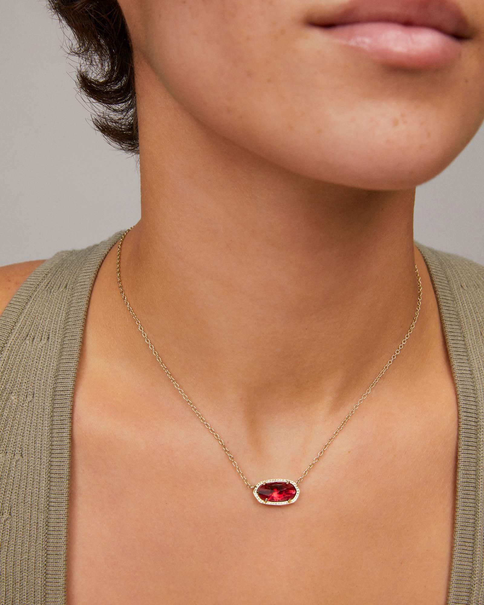 Kendra Scott Elisa Silver Pendant Necklace in Ivory Mother-of-Pearl | Mother Of Pearl/Metal Rhodium Product Image