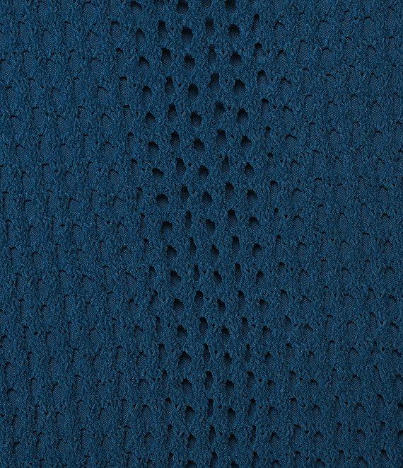 Slim Factor by Investments Morgan Boat Neck 3/4 Sleeve Lined Crochet Twofer Top Product Image