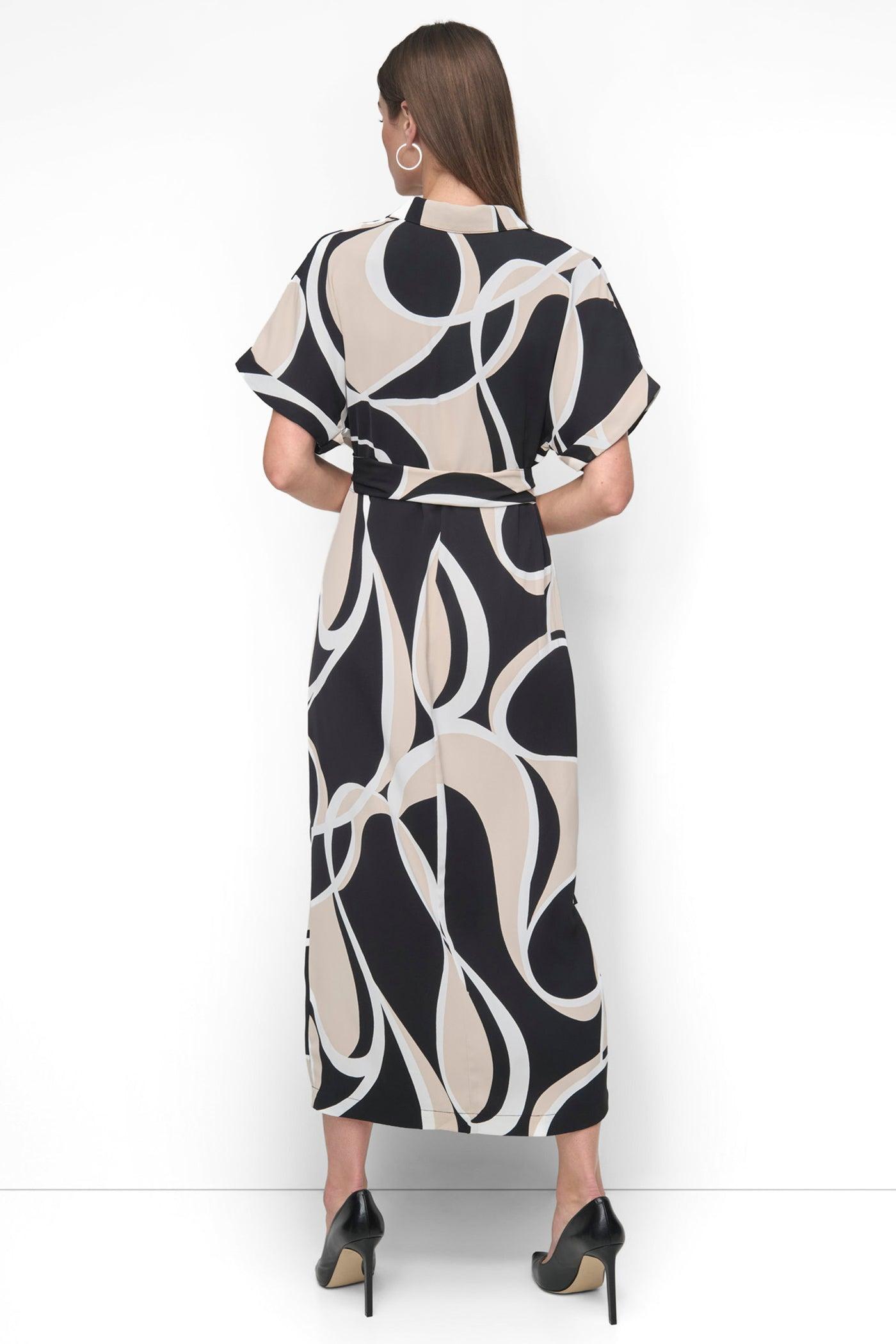 DRAPEY CREPE BELTED MAXI DRESS Product Image