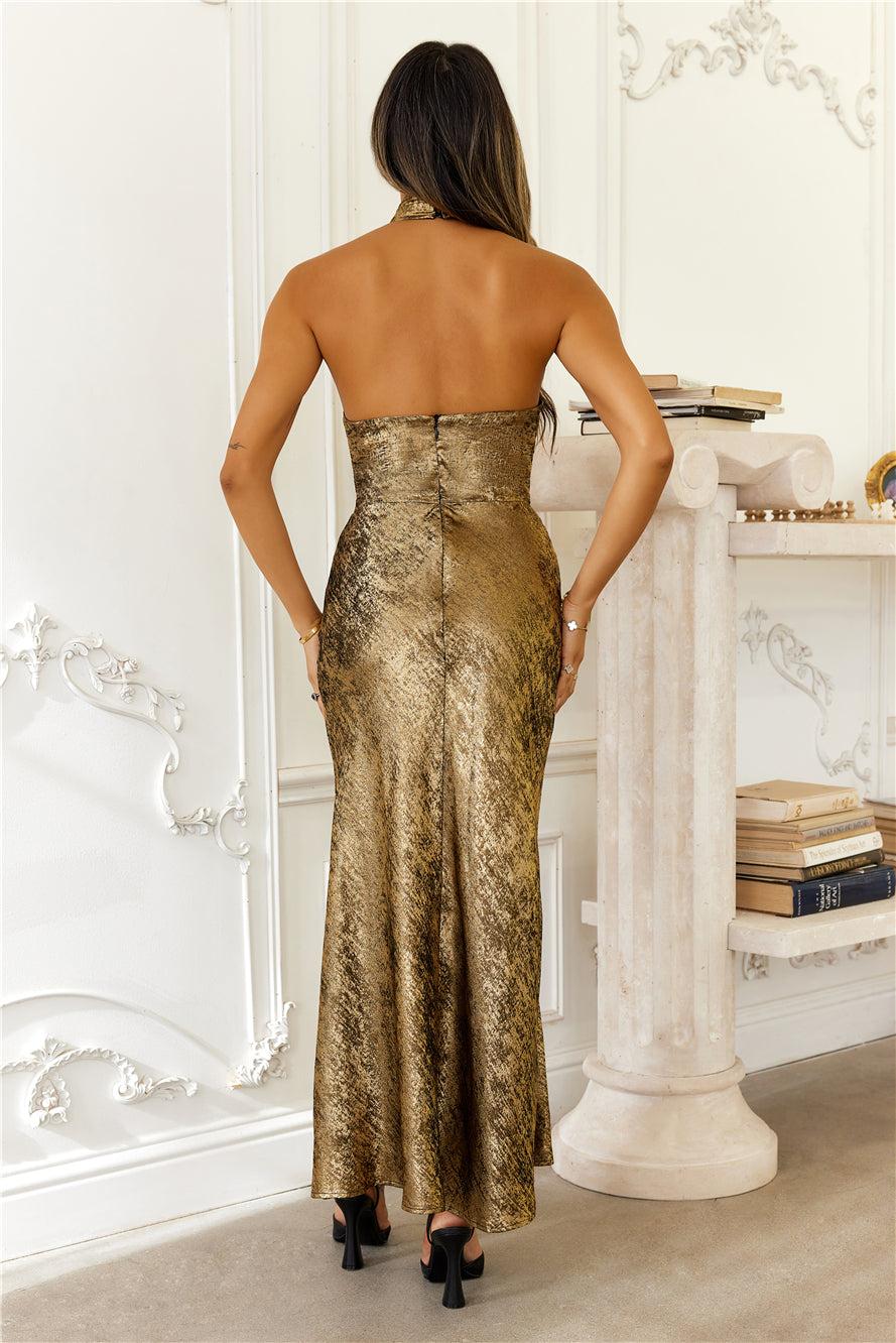 Marissa Midi Dress Gold Product Image