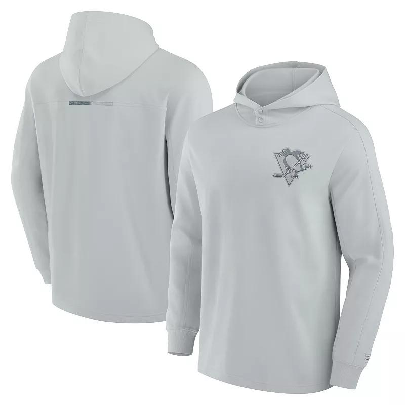 Men's Fanatics Signature Gray Pittsburgh Penguins Elements Lightweight Tri-Blend Fleece Hoodie, Adult Unisex,  Product Image