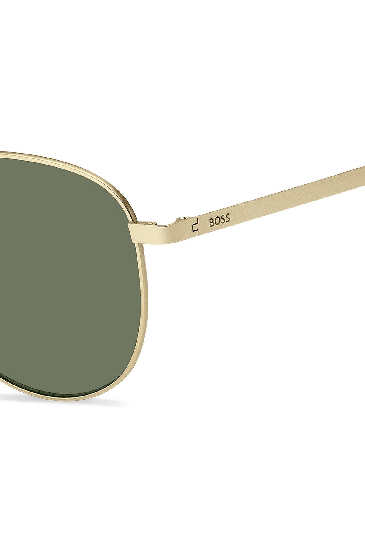 BOSS - Gold-tone sunglasses with titanium temples Product Image