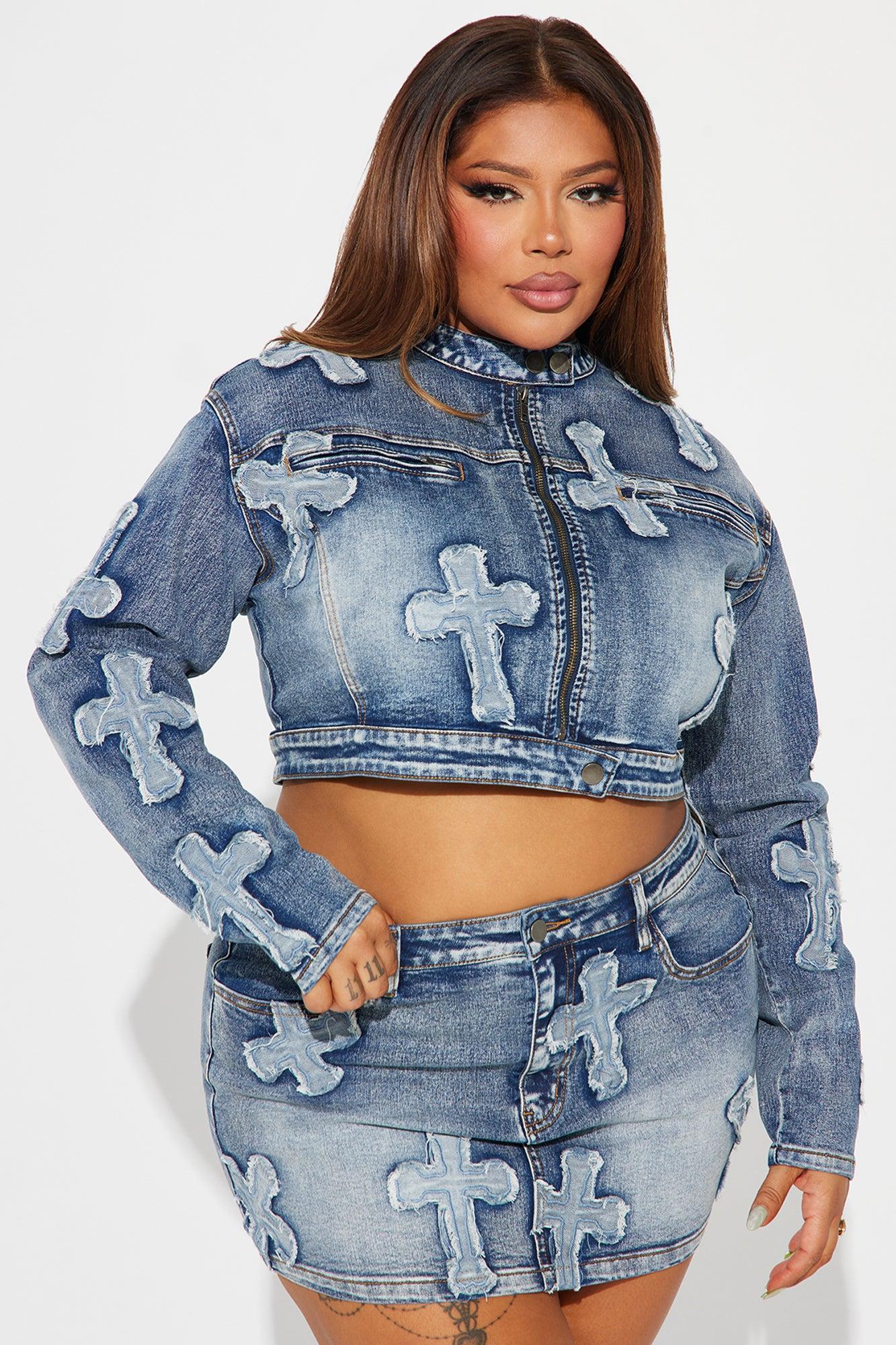 Cross Your Mind Denim Jacket - Medium Wash Product Image