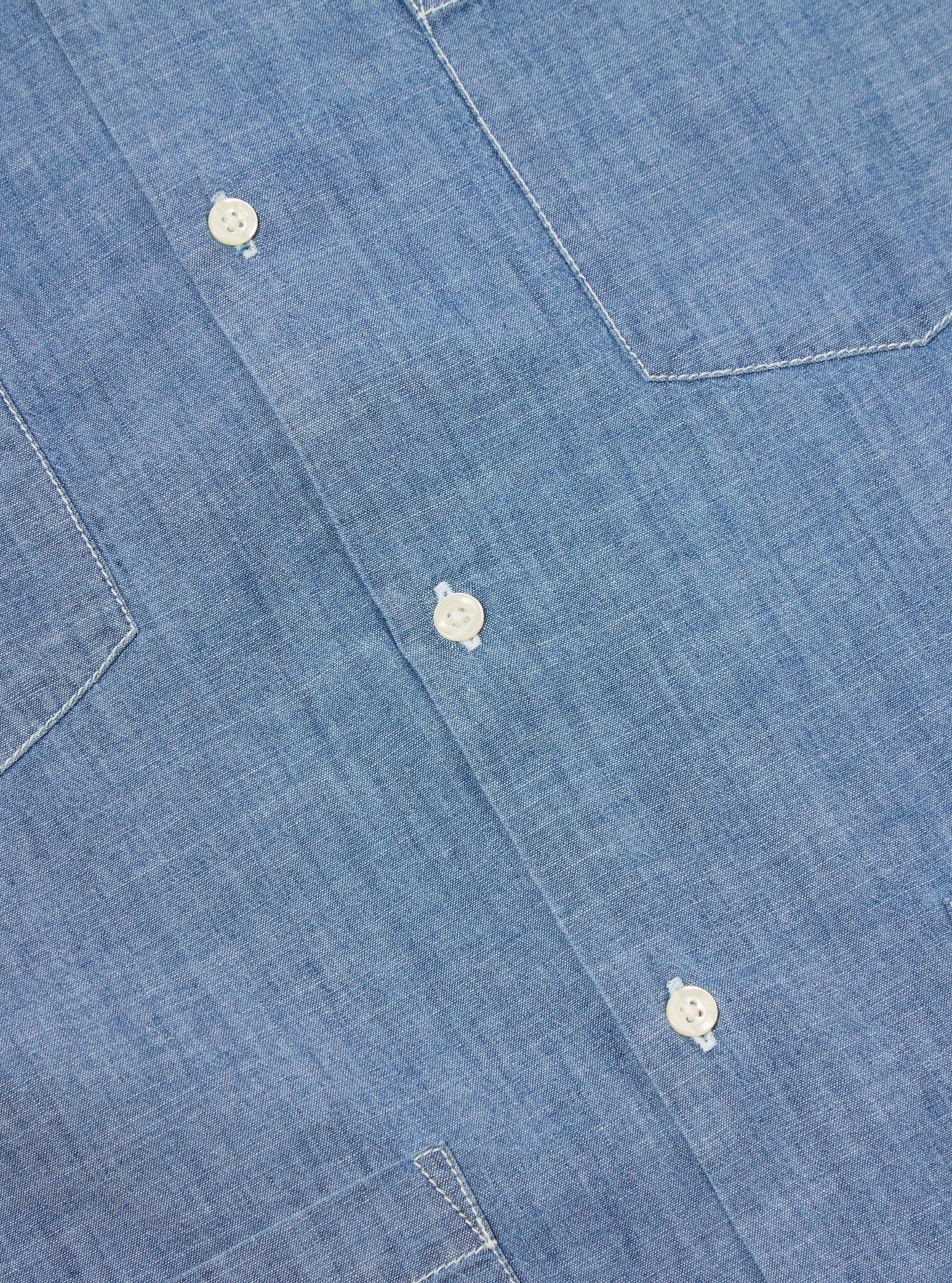 Washed Indigo Chambray Summer Overshirt Product Image