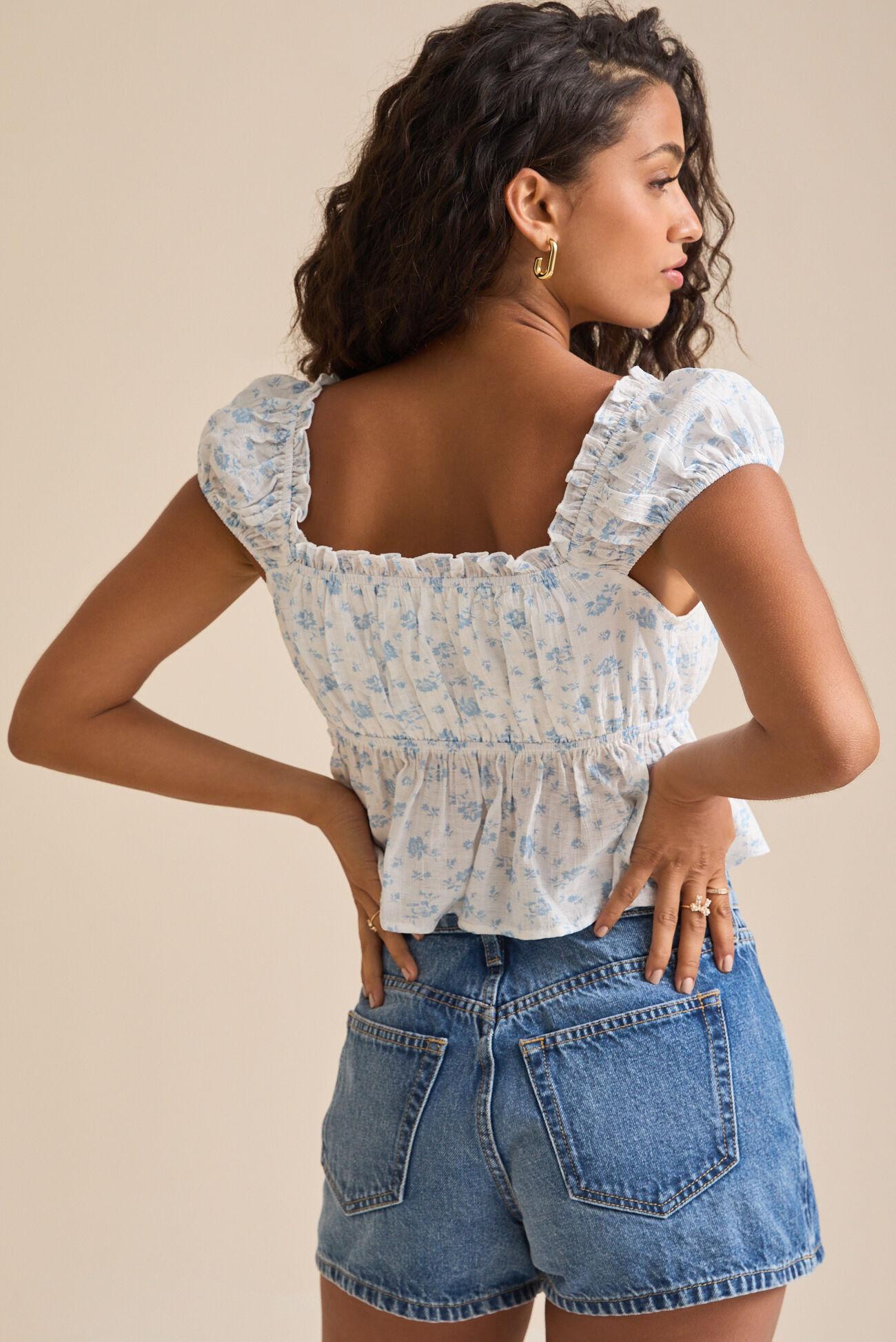 Talia Tie Front Floral Top Product Image