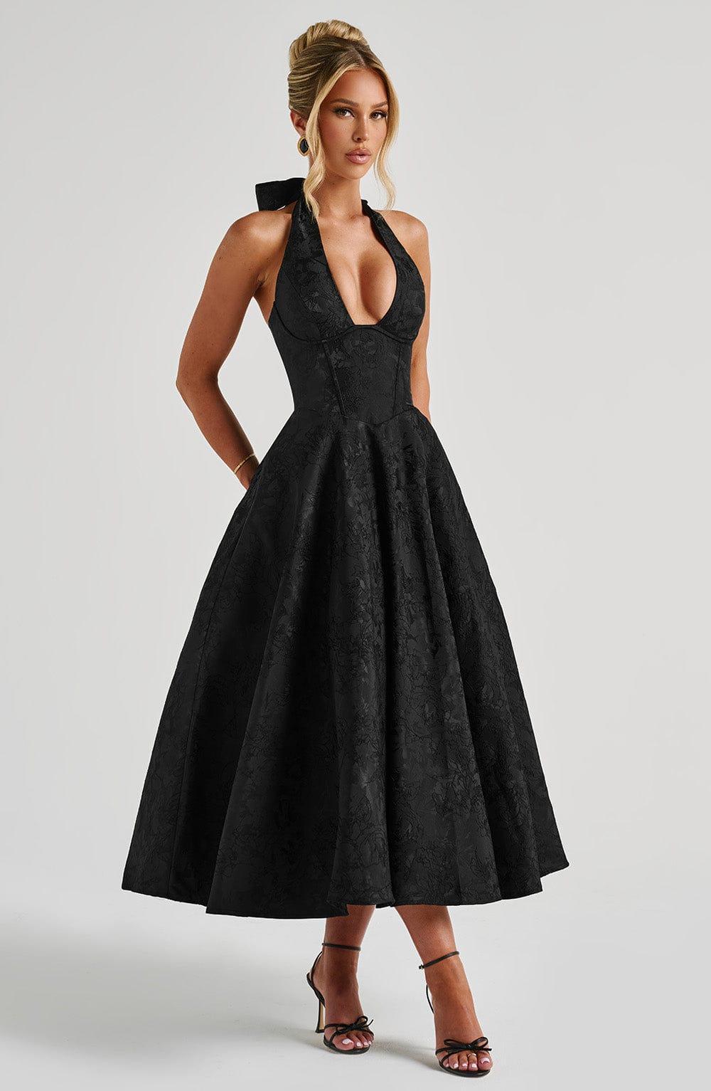 Effie Midi Dress - Black Product Image