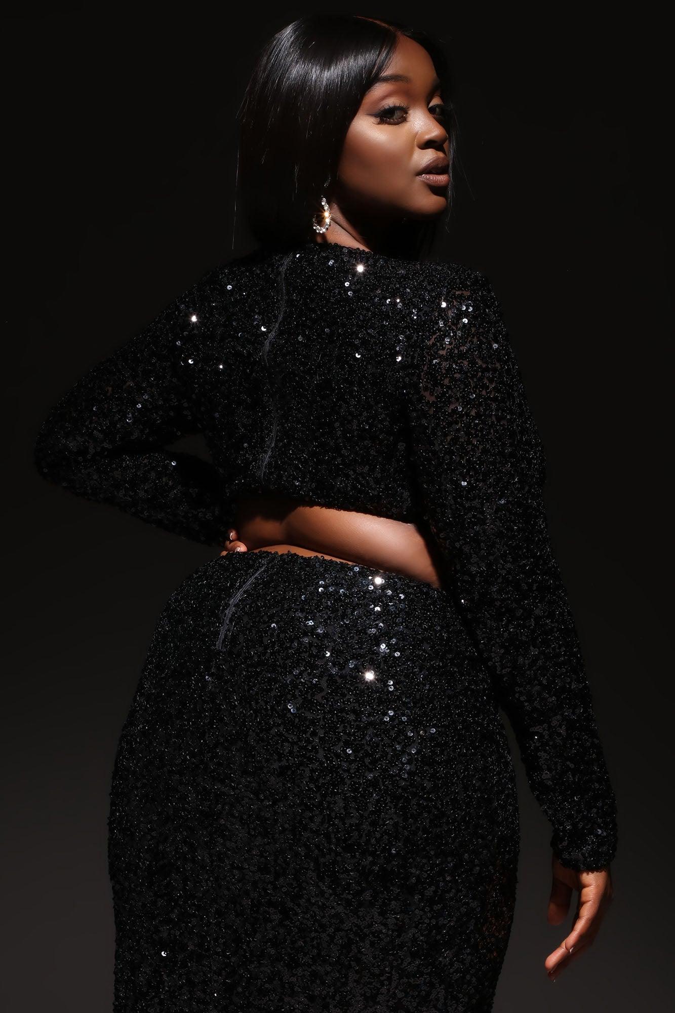 Madeline Embellished Maxi Dress - Black Product Image