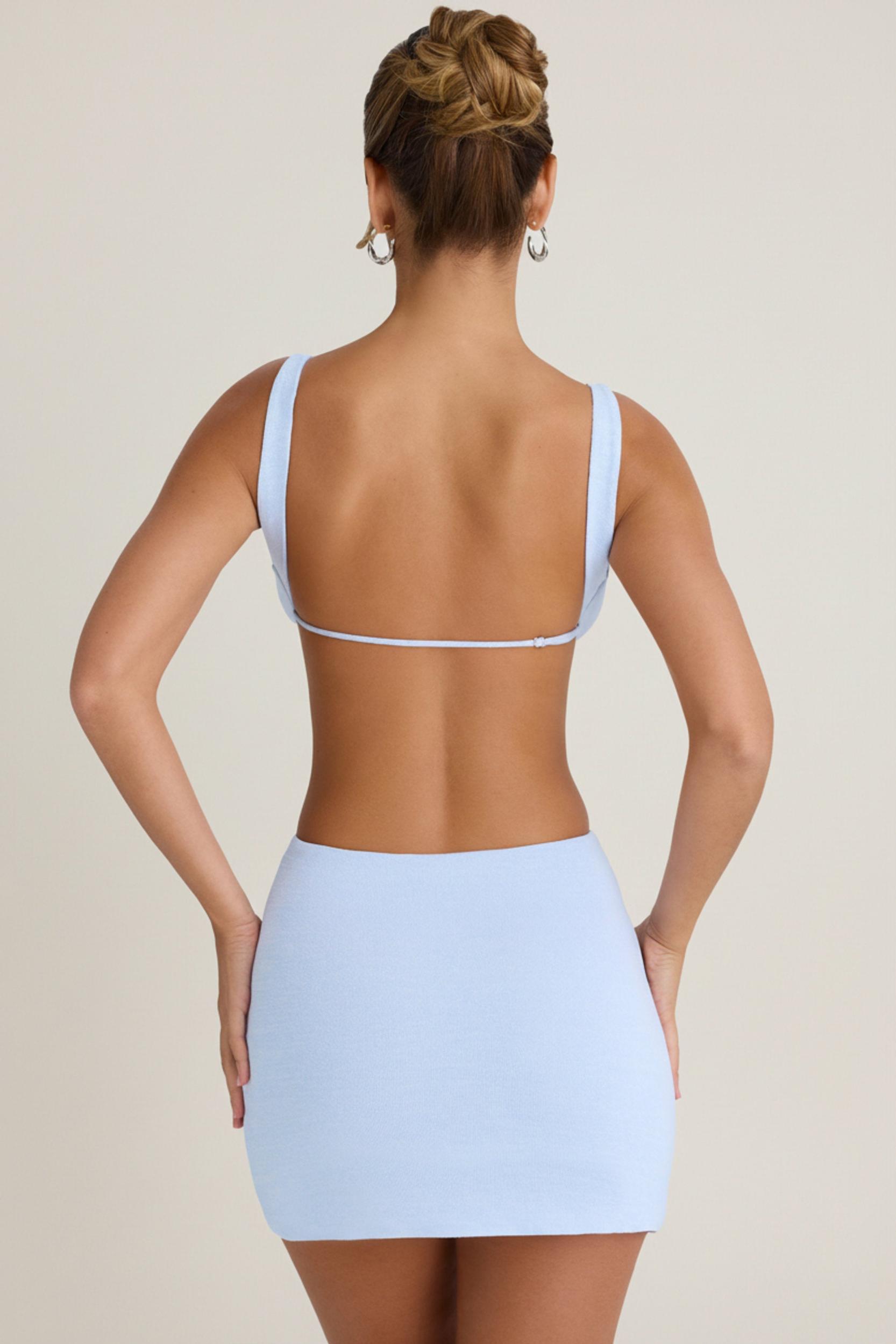 Cut-Out A-Line Mini Dress in Periwinkle Blue Female Product Image