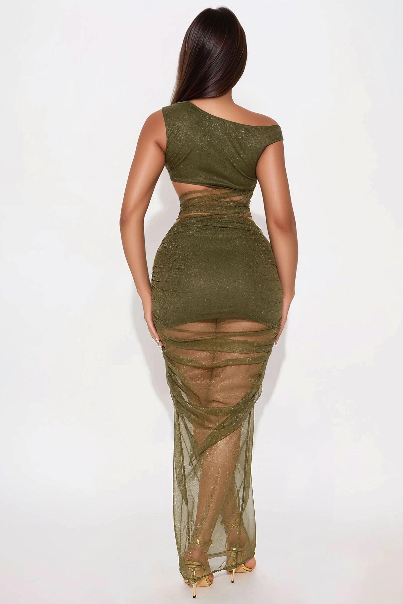 Midnight Dawn Skirt Set - Green Product Image