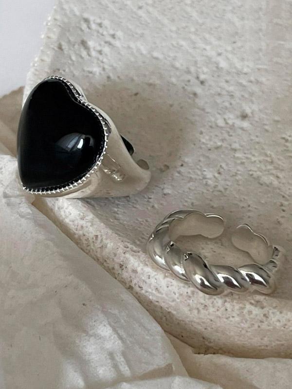 Adjustable Heart Shape Rings Accessories Product Image